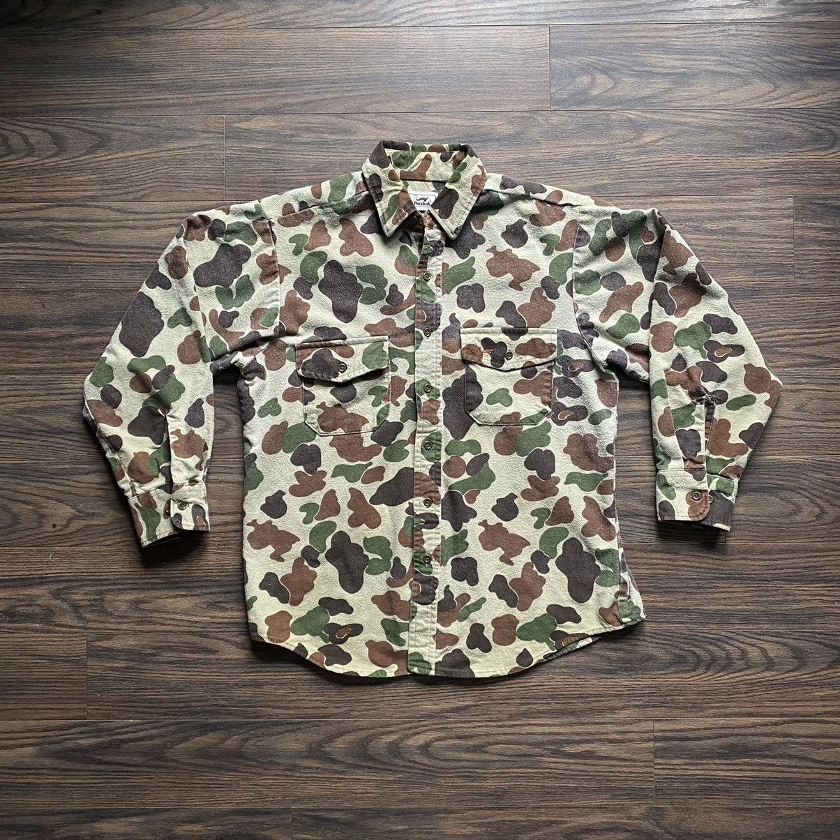 Vintage Vintage 1990s Duxbak Camouflage Hunting Flannel Shirt | Grailed