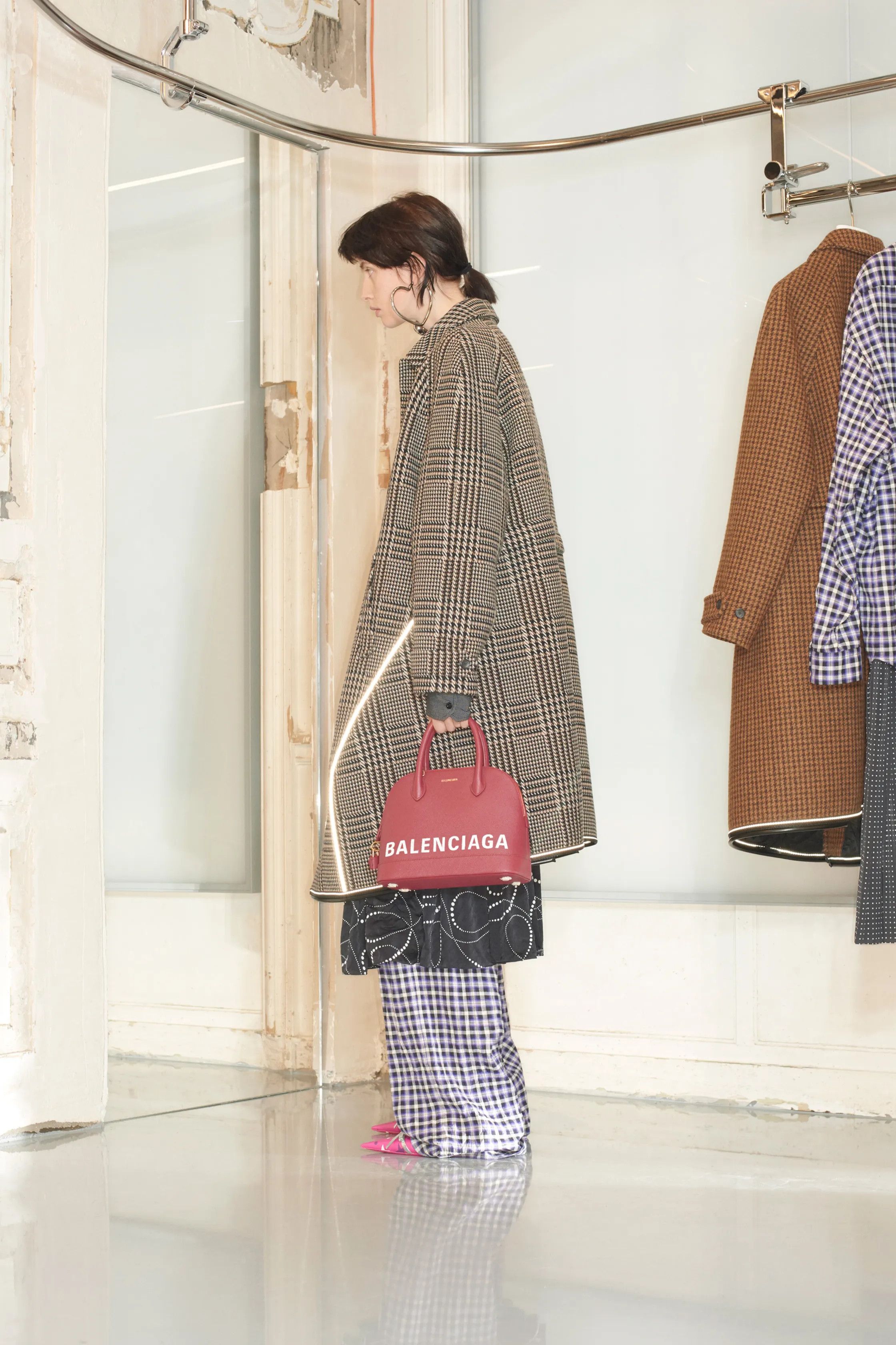 Balenciaga Balenciaga Pre-Fall 2018 3M Piping Plaid Houndstooth Coat Size US M / EU 48-50 / 2 - 8 Thumbnail