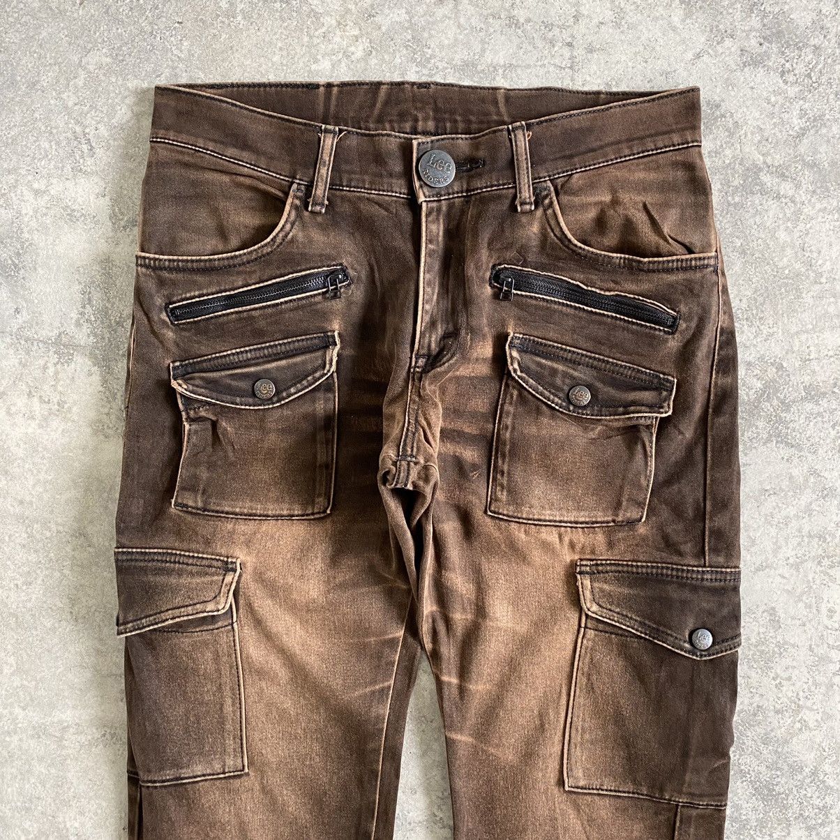 Lee Vintage Lee Riders Low Rise Slim Faded Tan Cargo Pants Size US 30 / EU 46 - 5 Thumbnail