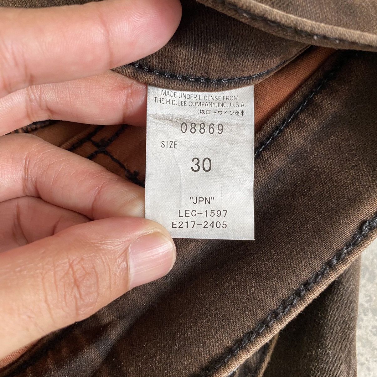 Lee Vintage Lee Riders Low Rise Slim Faded Tan Cargo Pants Size US 30 / EU 46 - 15 Thumbnail