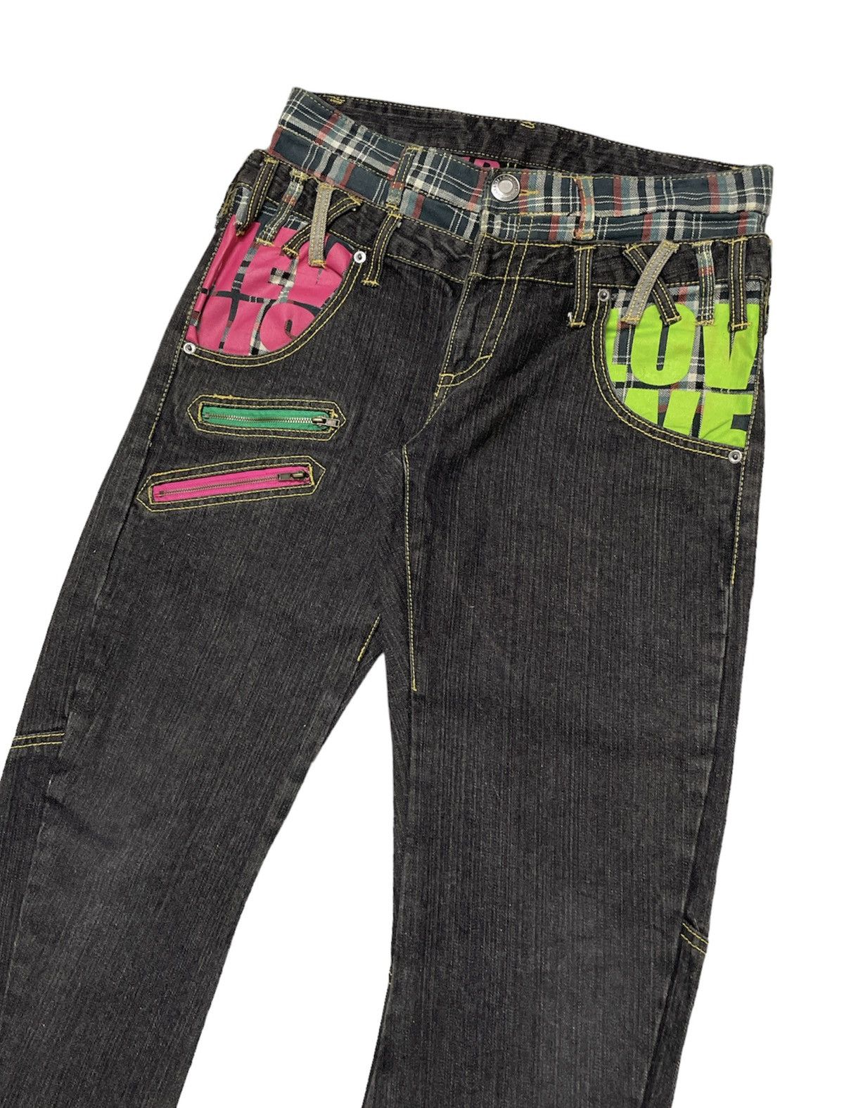 In The Attic × Japanese Brand × PPFM Vintage Unknown Japanese Double Waist Jeans Hysteric Style Size US 32 / EU 48 - 3 Thumbnail