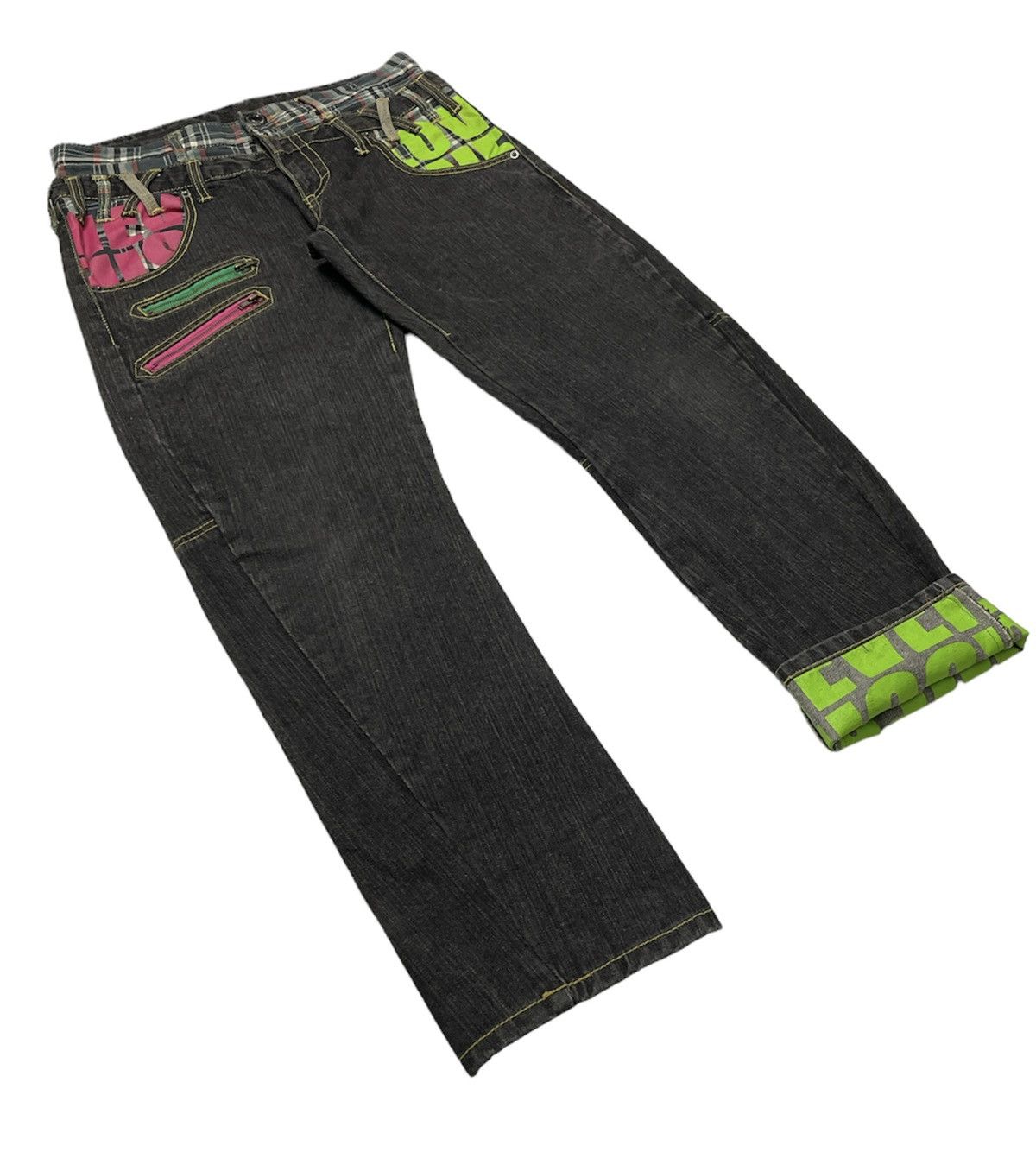 In The Attic × Japanese Brand × PPFM Vintage Unknown Japanese Double Waist Jeans Hysteric Style Size US 32 / EU 48 - 2 Thumbnail