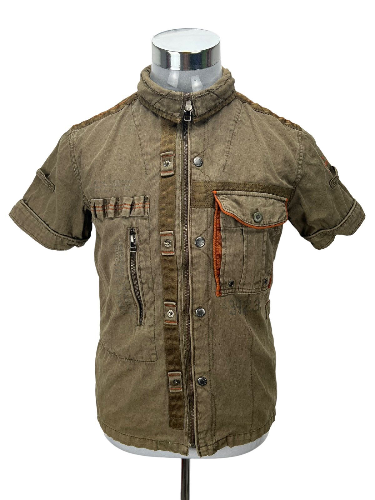 Avirex Avirex USA Green Baret Button Zip Short Sleeve Shirt Size US M / EU 48-50 / 2 - 1 Thumbnail