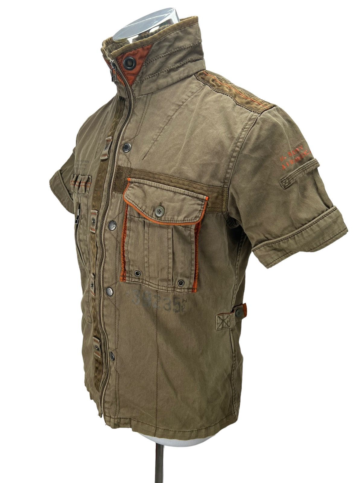 Avirex Avirex USA Green Baret Button Zip Short Sleeve Shirt Size US M / EU 48-50 / 2 - 6 Thumbnail