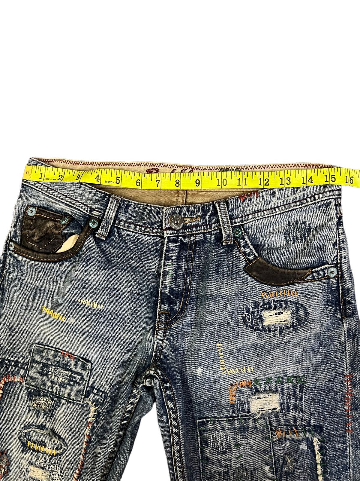 Global Work × If Six Was Nine × Undercover Flare Jeans Global Work Patches Grunge Kurt Cobain Style Size US 30 / EU 46 - 13 Thumbnail