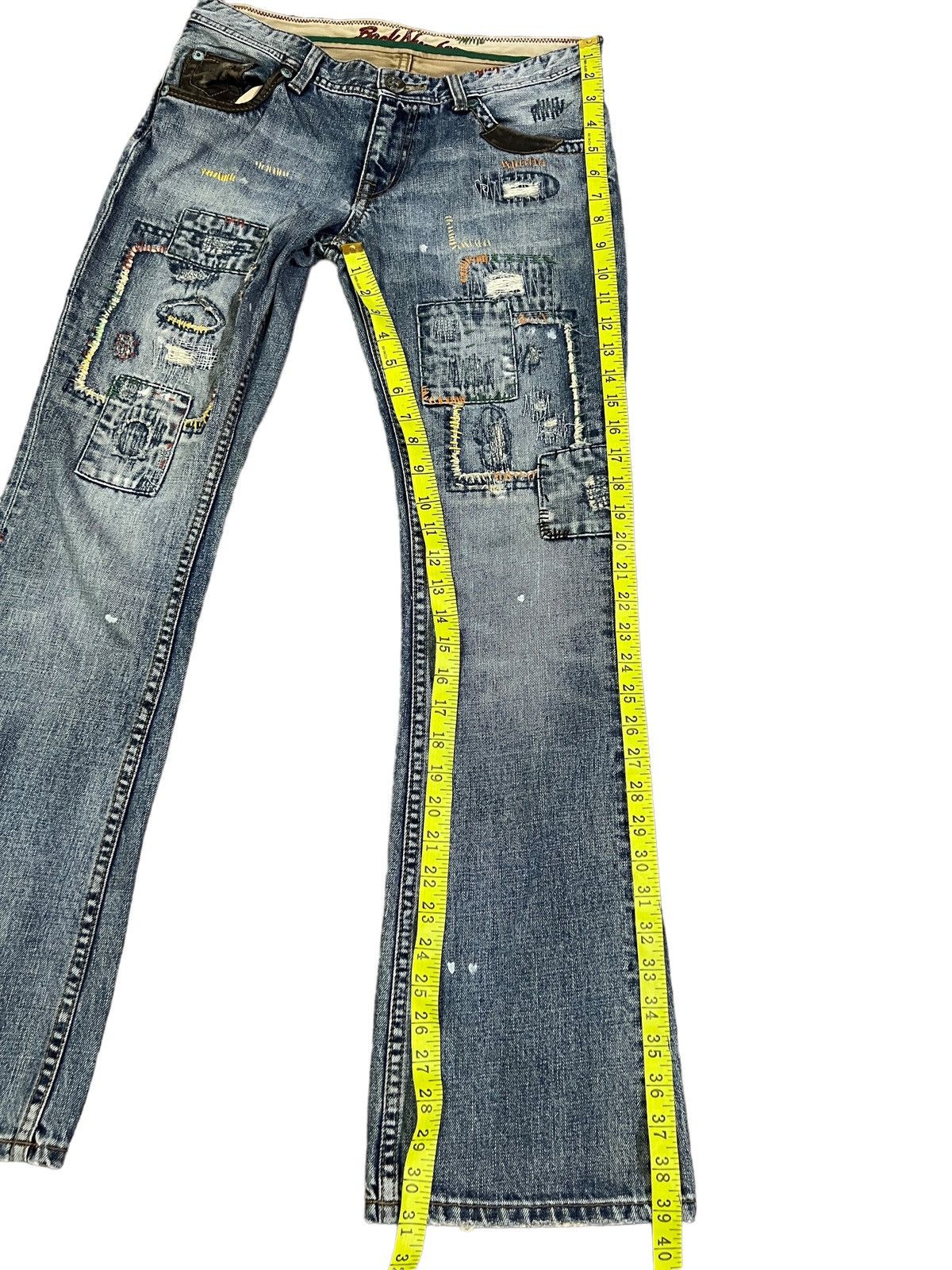 Global Work × If Six Was Nine × Undercover Flare Jeans Global Work Patches Grunge Kurt Cobain Style Size US 30 / EU 46 - 2 Thumbnail