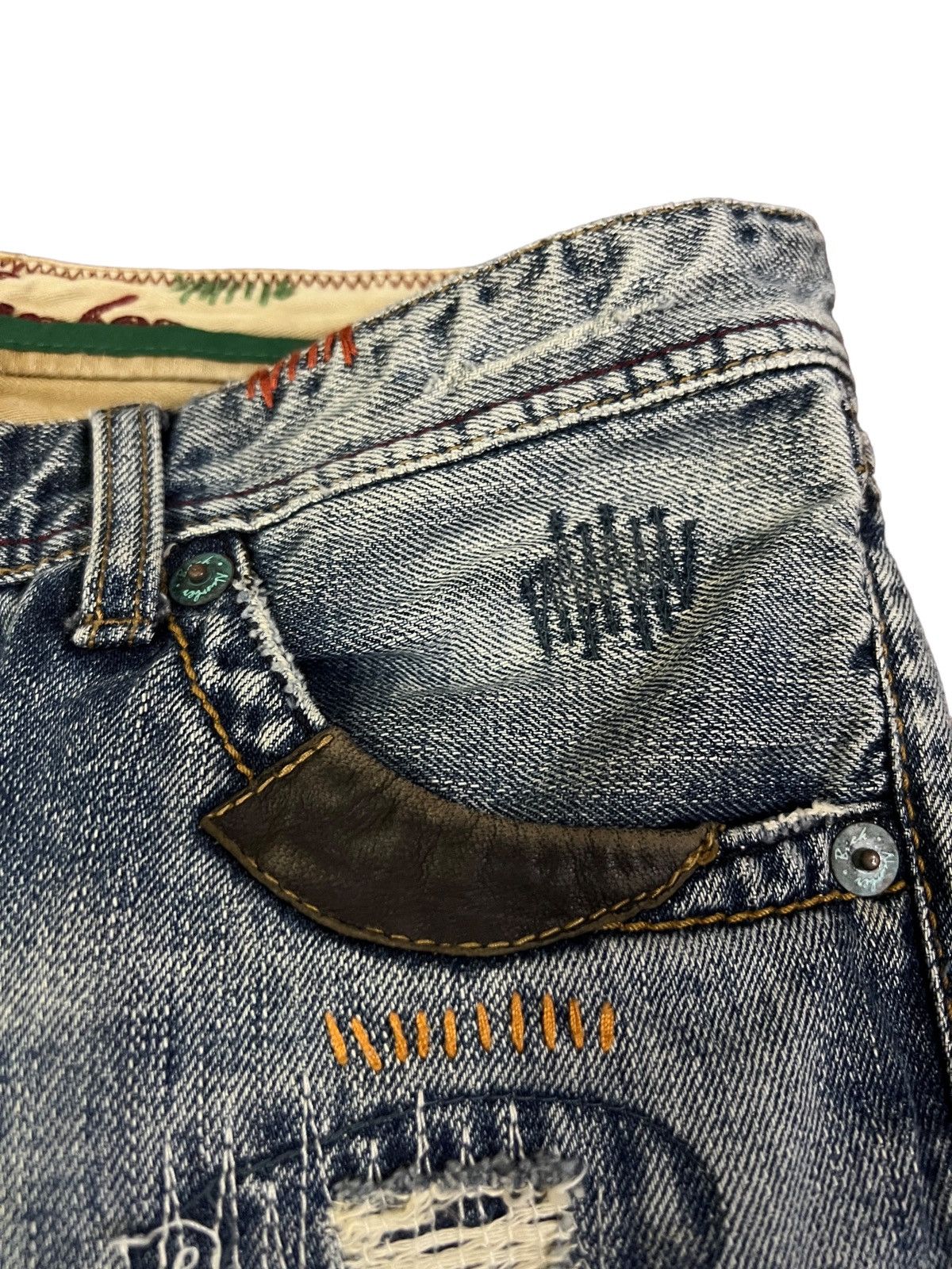 Global Work × If Six Was Nine × Undercover Flare Jeans Global Work Patches Grunge Kurt Cobain Style Size US 30 / EU 46 - 7 Thumbnail