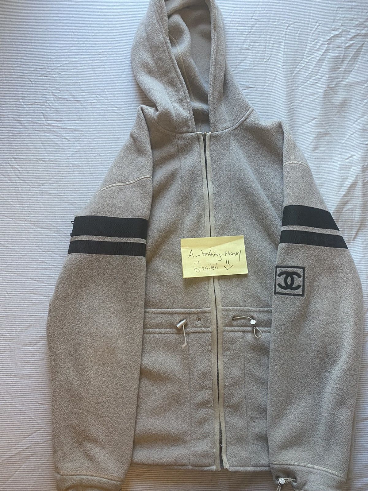 Chanel Chanel Fleece Hoodie (beige) Fall 2002 sz 36 | Grailed