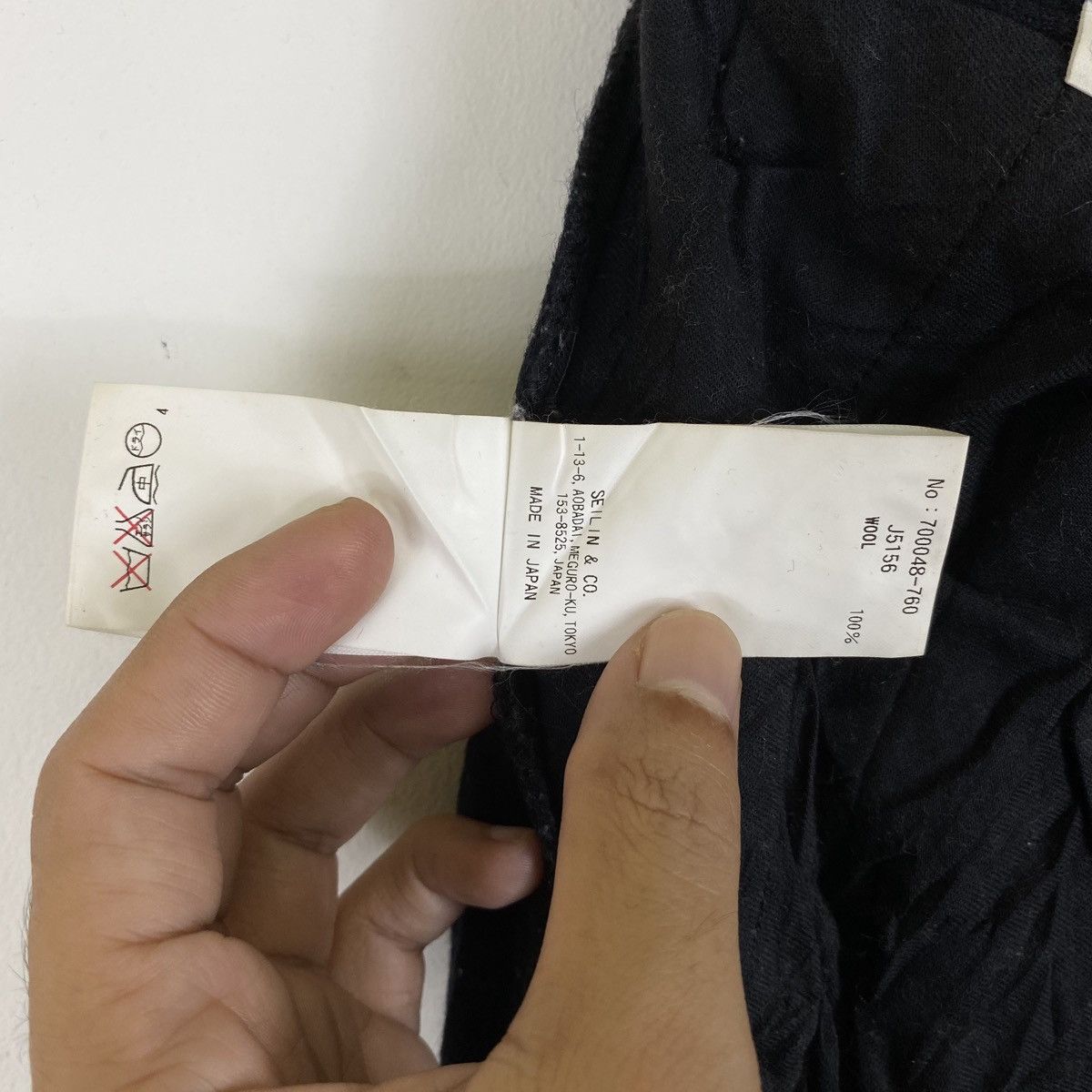 Blue Blue Japan × Japanese Brand × Vintage Vintage BLUE BLUE JAPAN Polkadot Design Wool 3 Quarter Pants Size US 27 - 11 Thumbnail