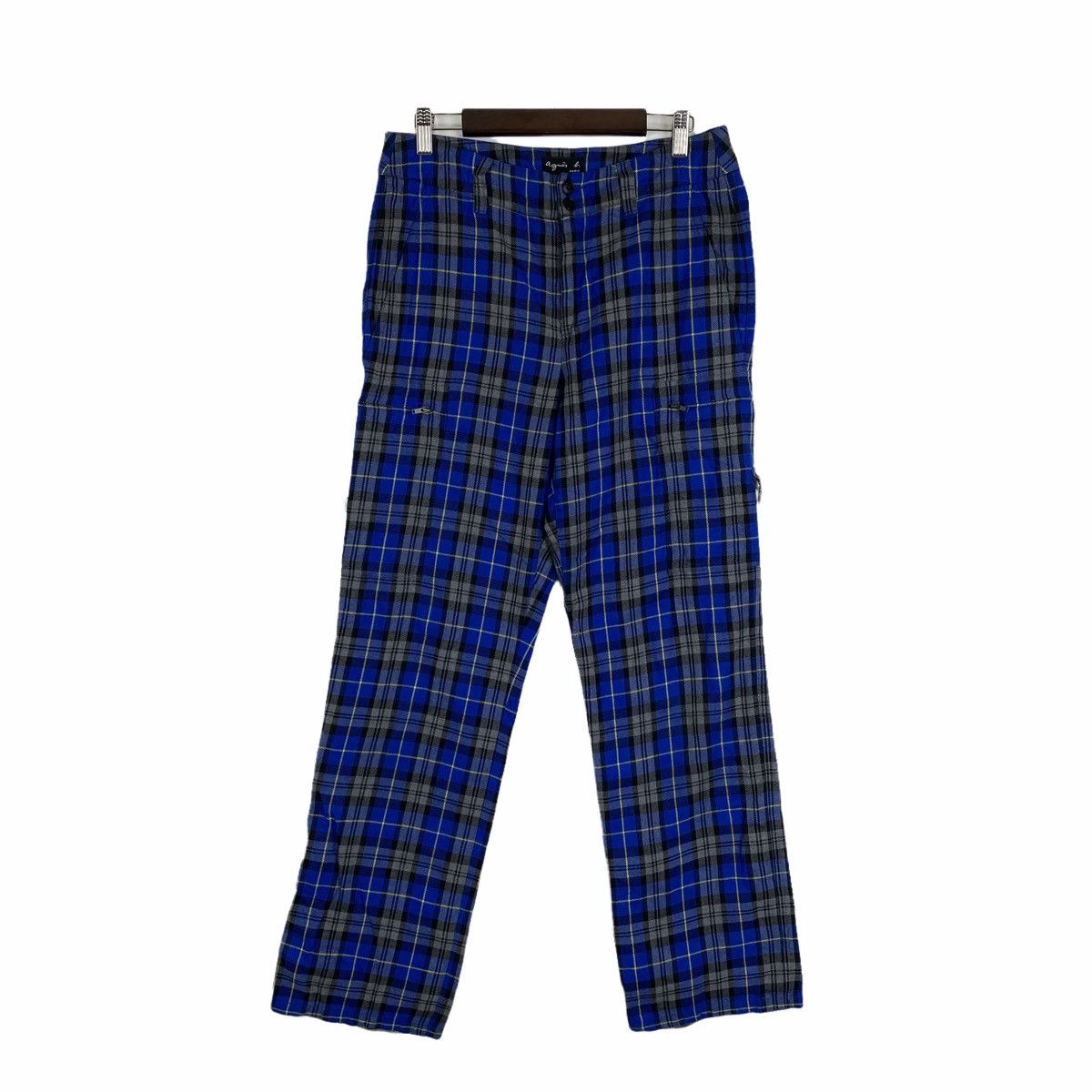 Vintage × agnes b. Vintage AGNES B Paris Casual Checkered Design Trouser Pant Size 30" / US 8 / IT 44 - 1 Thumbnail