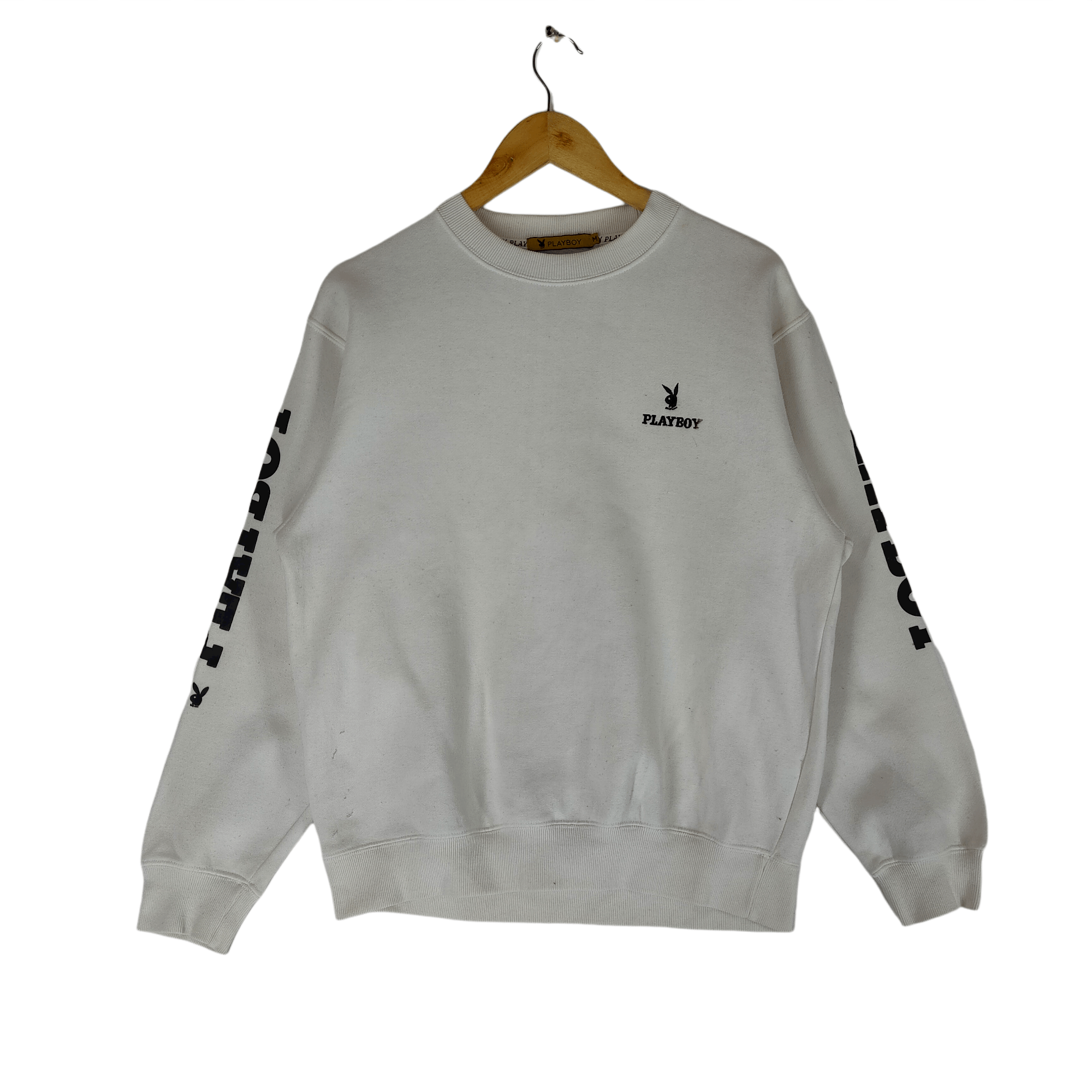 Playboy Vintage PLAYBOY Big Back Logo Bunny Spellout Sweatshirt Size US L / EU 52-54 / 3 - 2 Thumbnail