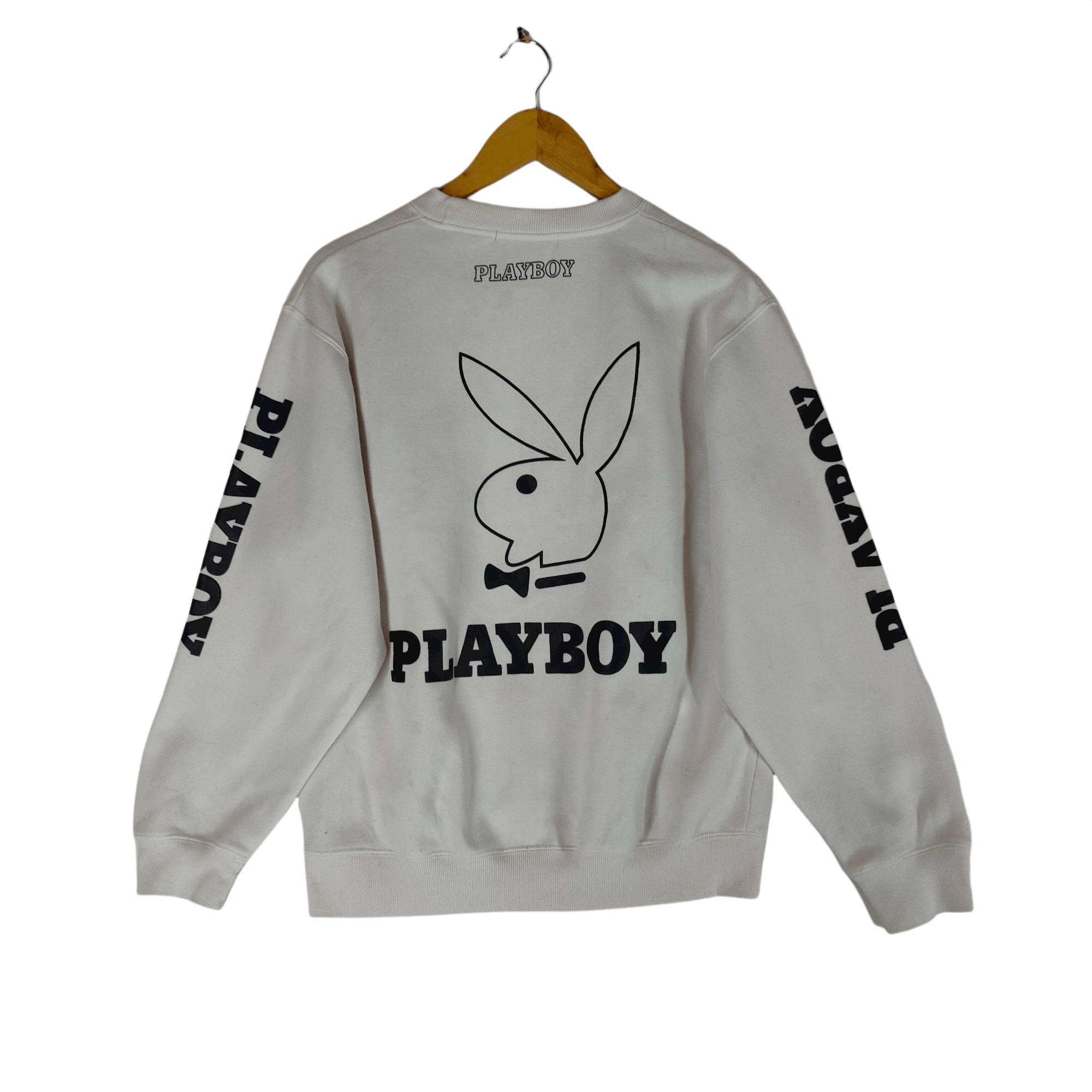 Playboy Vintage PLAYBOY Big Back Logo Bunny Spellout Sweatshirt Size US L / EU 52-54 / 3 - 1 Thumbnail
