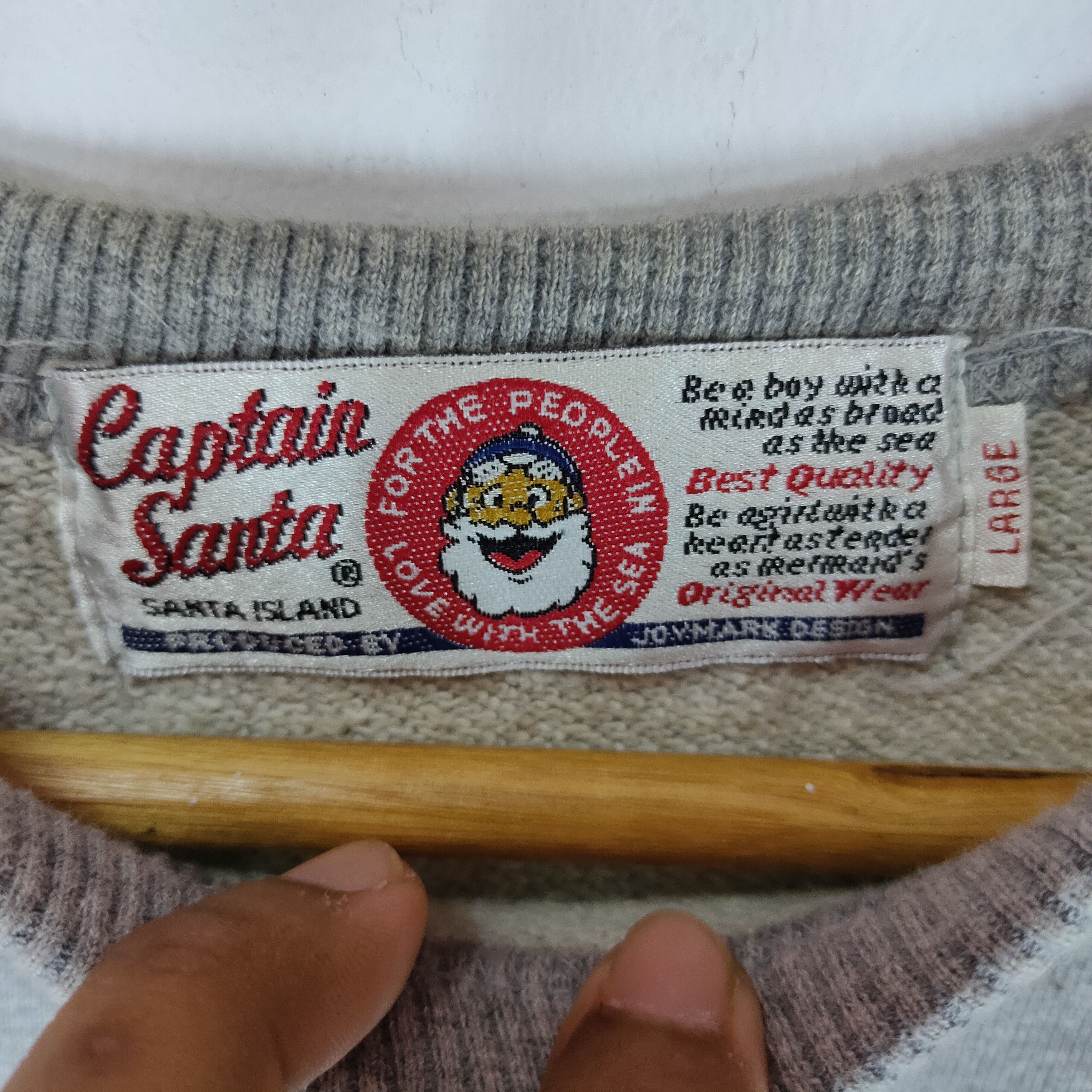 Vintage CAPTAIN SANTA 10th ANNIVERSARY Big Print Sweatshirt Size US M / EU 48-50 / 2 - 5 Thumbnail