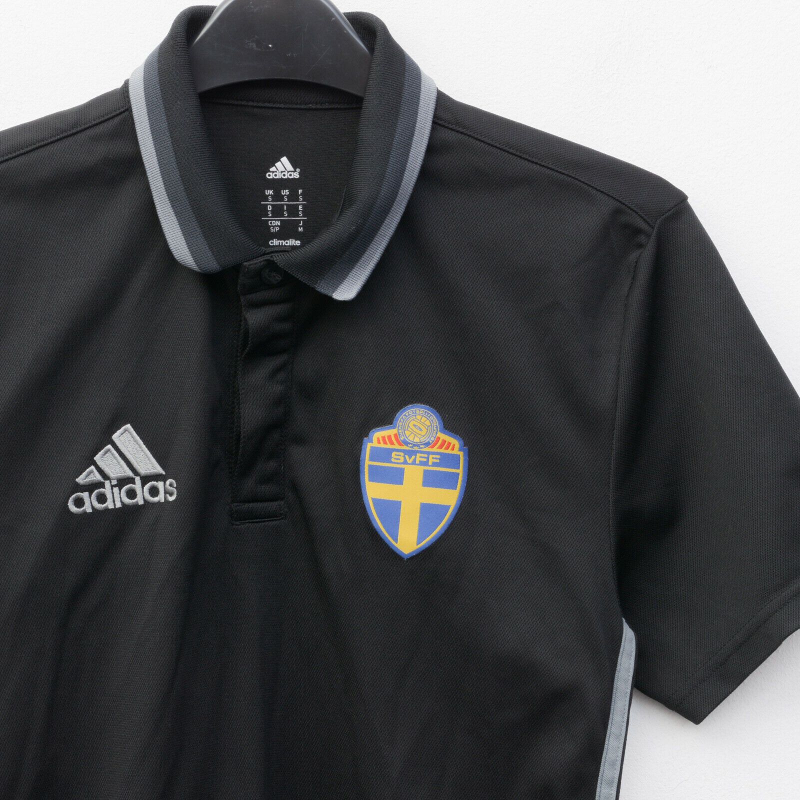 Adidas Sweden Women S Football Away Polo Jersey Shirt 2015 2016 Kit Size S / US 4 / IT 40 - 2 Thumbnail