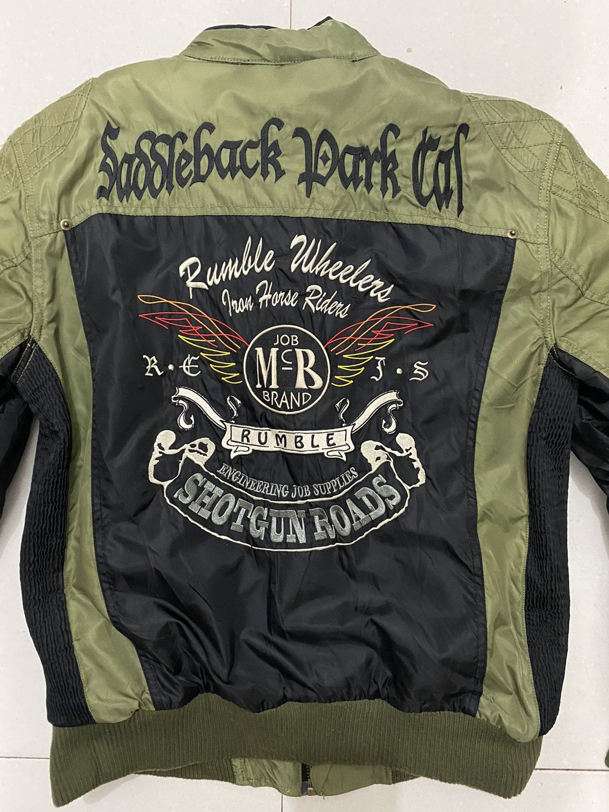 Japanese Brand × Vintage Japan Rumble Shotgun Roads Racing Jacket Size US L / EU 52-54 / 3 - 3 Thumbnail