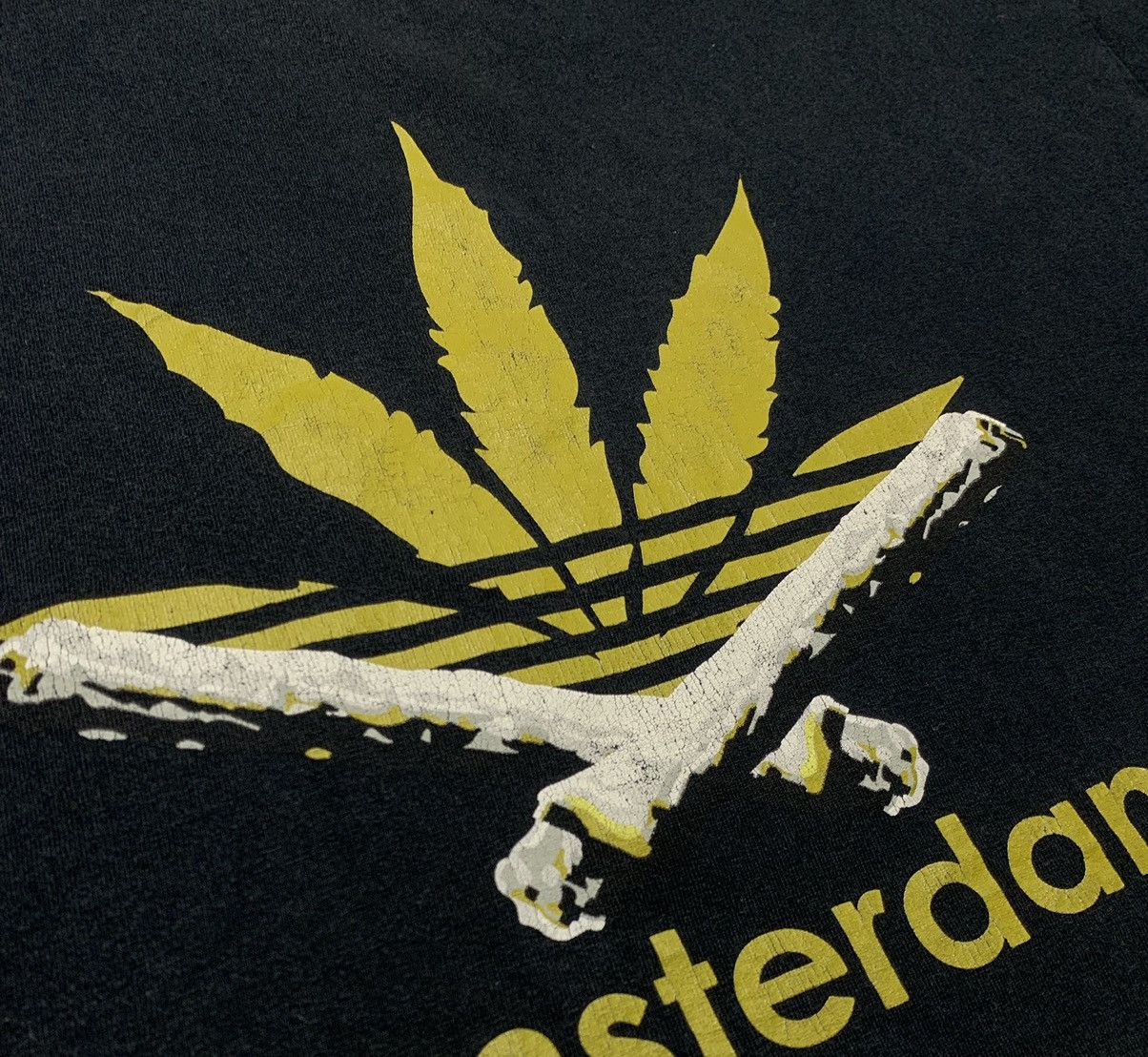 Vintage Vintage Y2K 90’s Marijuana Amsterdam Blunt T-Shirt Size US XXL / EU 58 / 5 - 5 Thumbnail