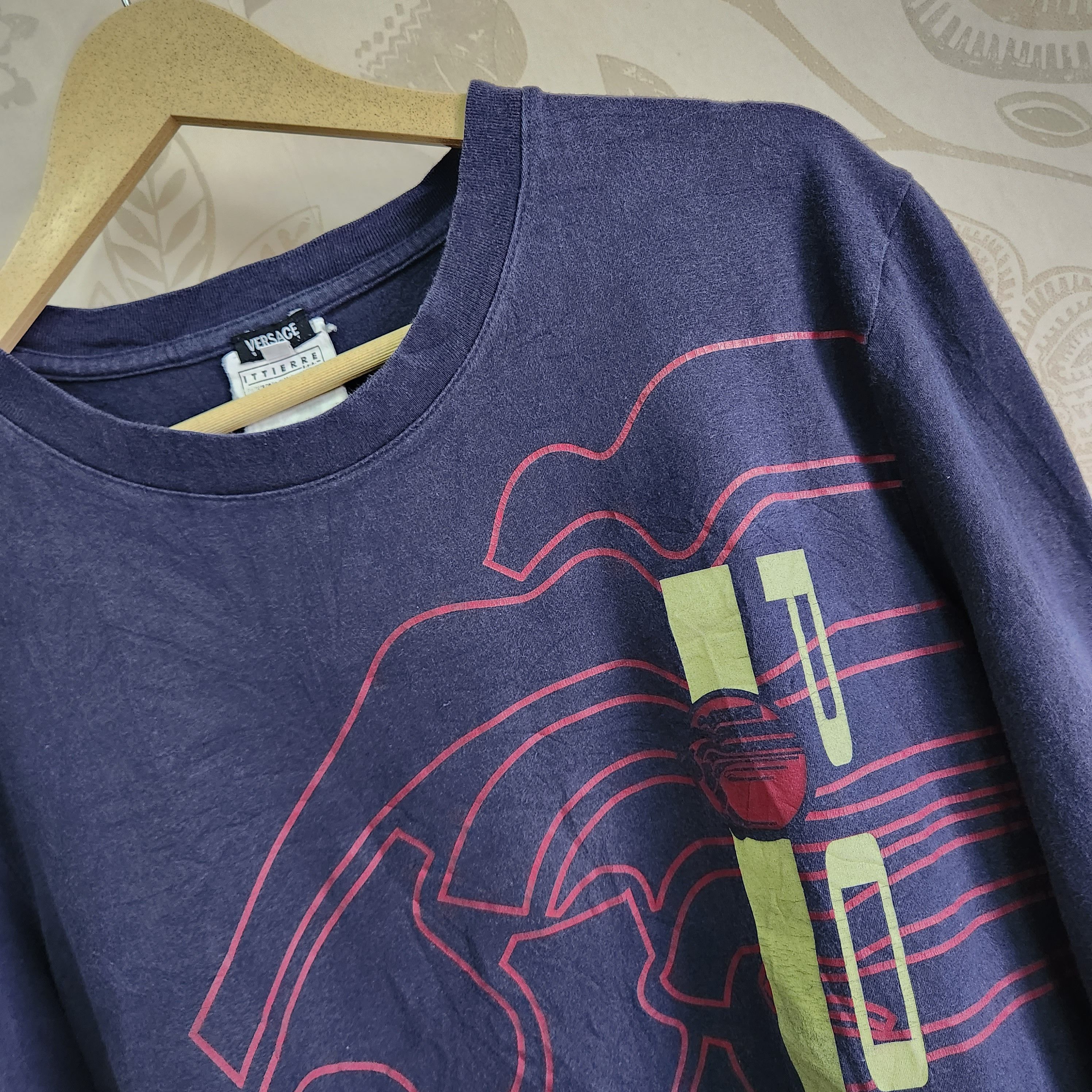 Versace × Vintage Vintage Versace Sport Long Sleeve TShirt Big Printed Size US L / EU 52-54 / 3 - 2 Thumbnail