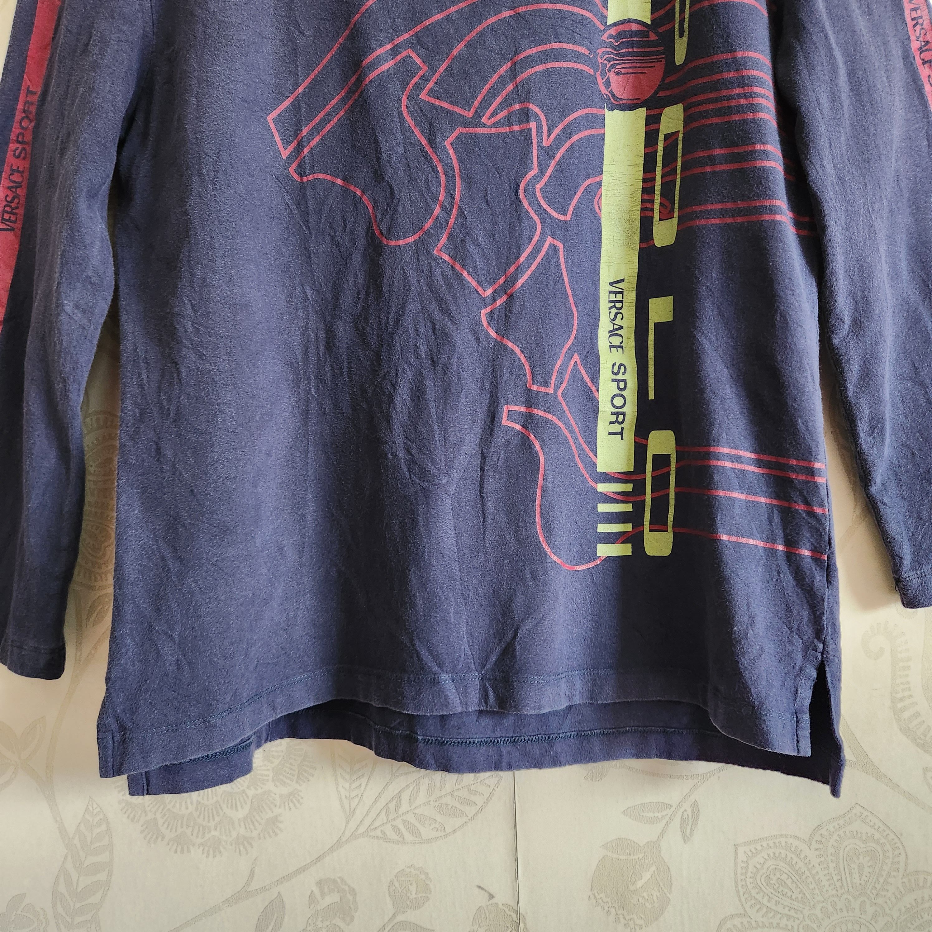 Versace × Vintage Vintage Versace Sport Long Sleeve TShirt Big Printed Size US L / EU 52-54 / 3 - 5 Thumbnail