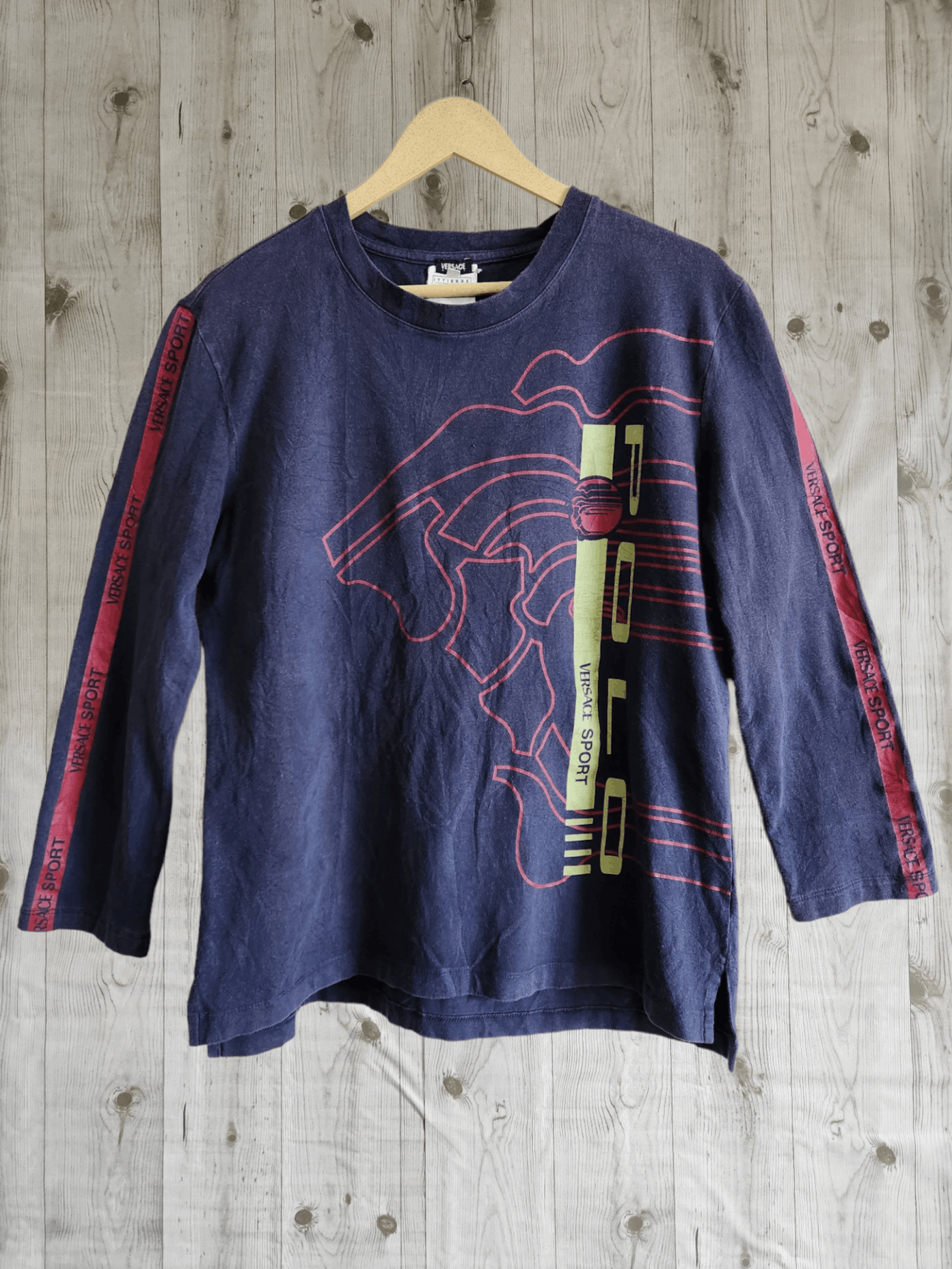 Versace × Vintage Vintage Versace Sport Long Sleeve TShirt Big Printed Size US L / EU 52-54 / 3 - 1 Thumbnail
