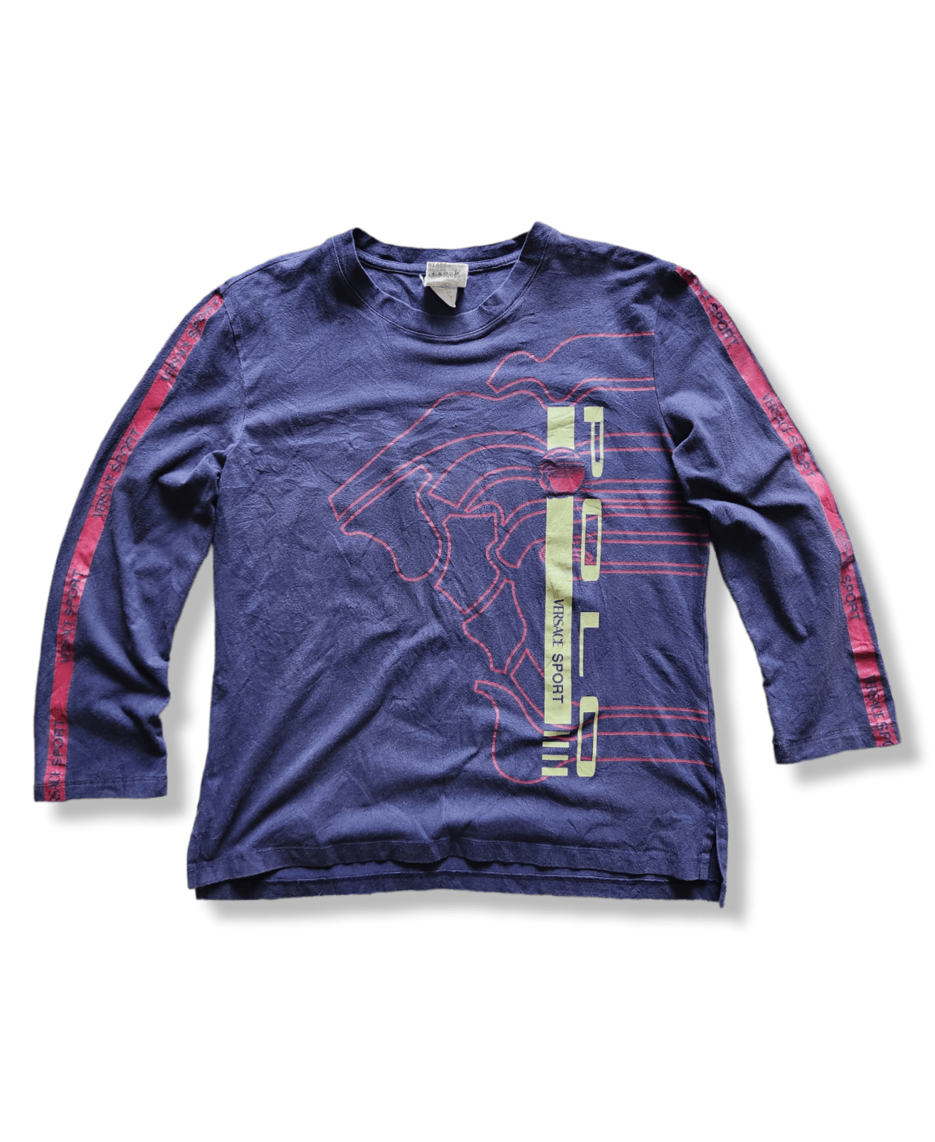 Versace × Vintage Vintage Versace Sport Long Sleeve TShirt Big Printed Size US L / EU 52-54 / 3 - 16 Thumbnail
