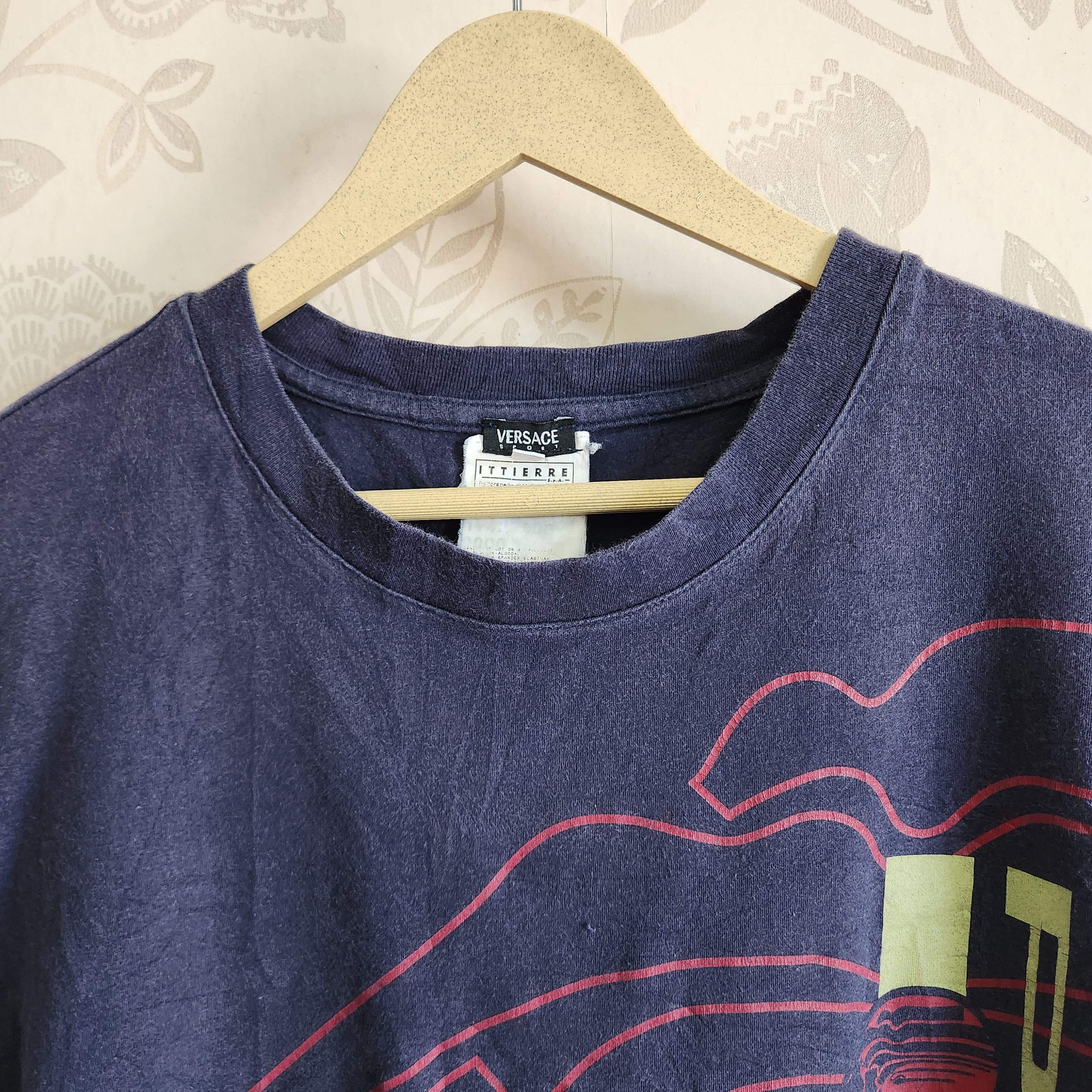 Versace × Vintage Vintage Versace Sport Long Sleeve TShirt Big Printed Size US L / EU 52-54 / 3 - 10 Thumbnail