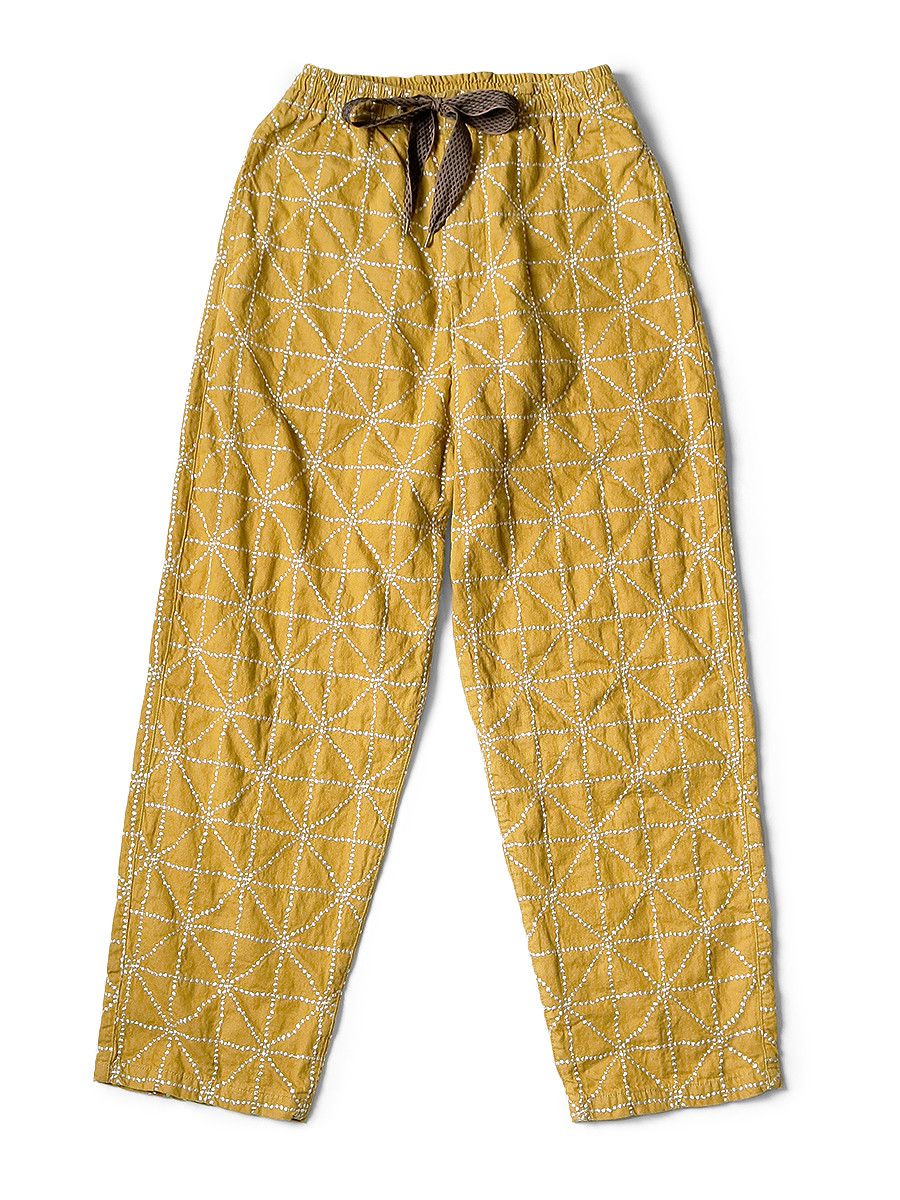 KAPITAL 8oz color denim FOLK DOJO embroidery easy pants