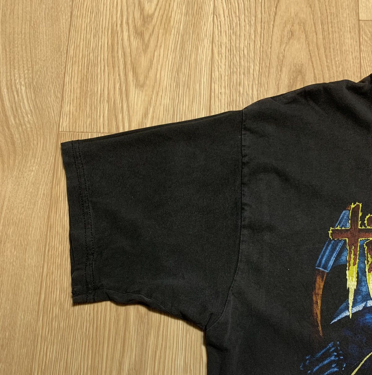 Vintage Vintage 666 Time's Up Big Graphic Print Death T-Shirt Size US L / EU 52-54 / 3 - 5 Thumbnail