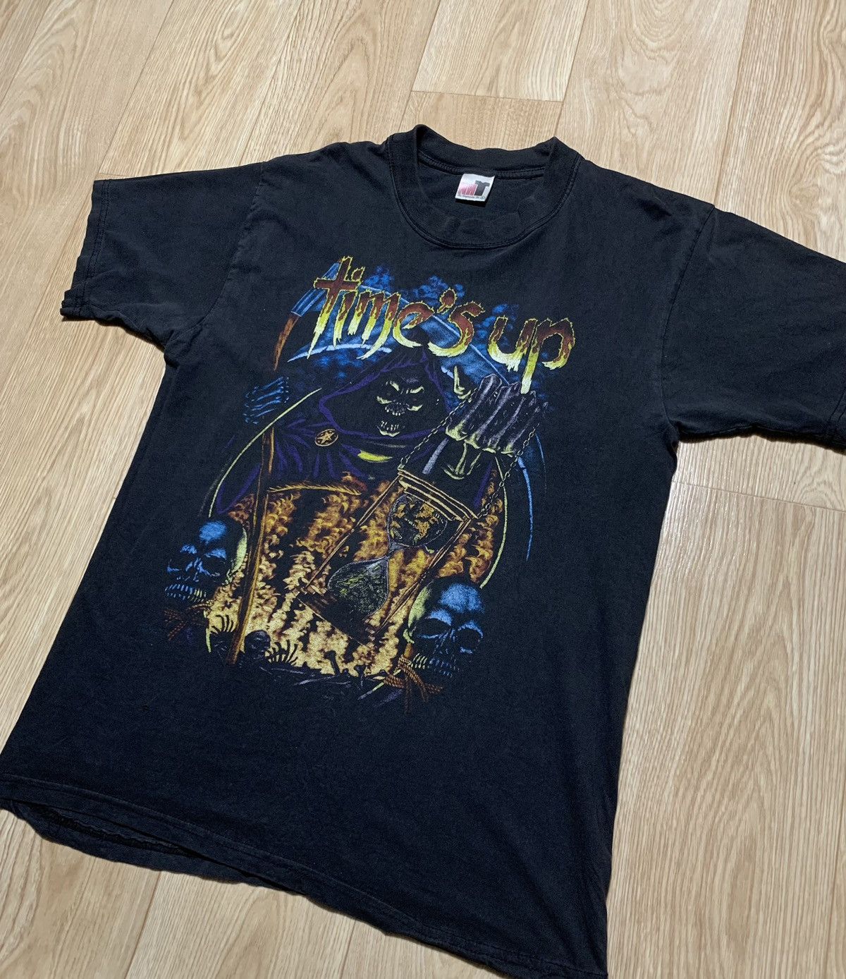 Vintage Vintage 666 Time's Up Big Graphic Print Death T-Shirt Size US L / EU 52-54 / 3 - 2 Thumbnail