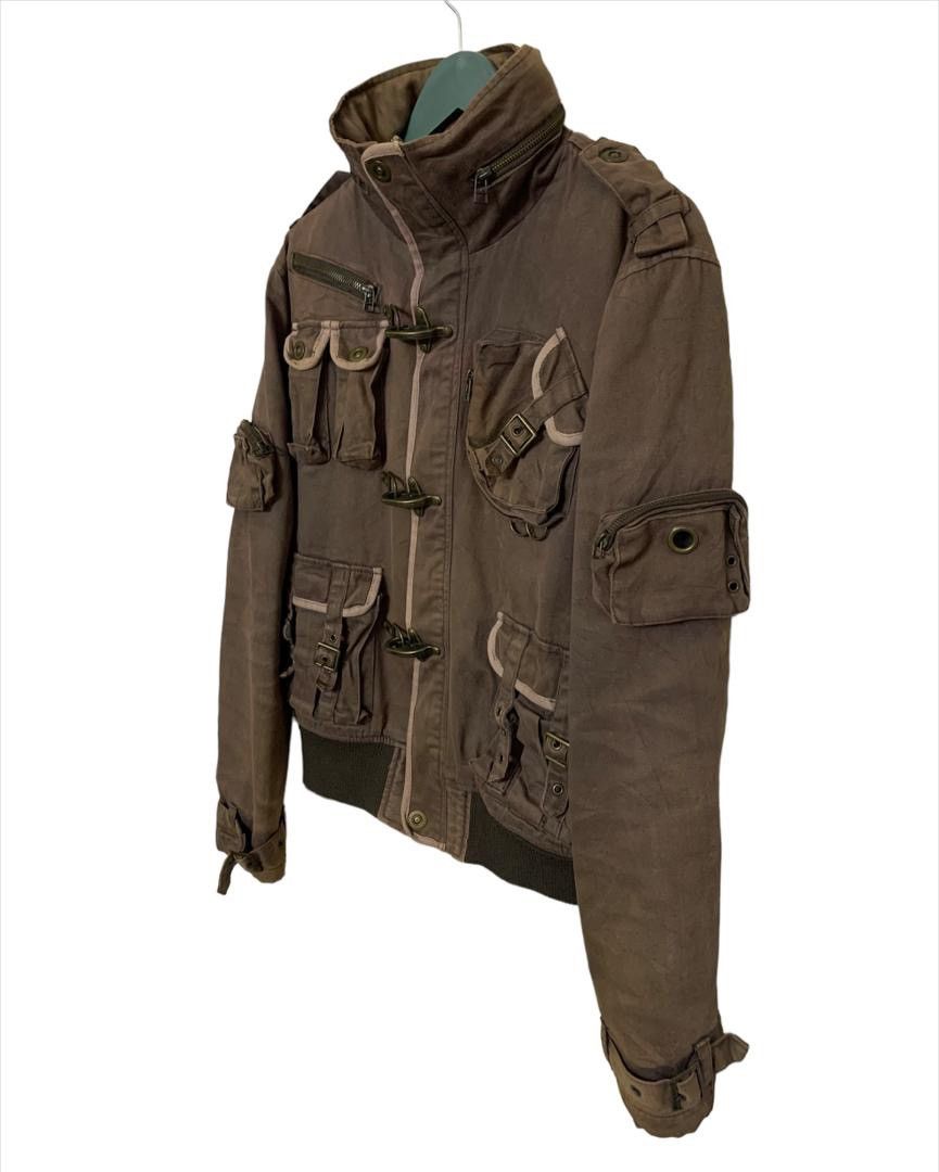 Japanese Brand Washed Stunning Cargo Combat Faded Jacket Size US M / EU 48-50 / 2 - 2 Thumbnail