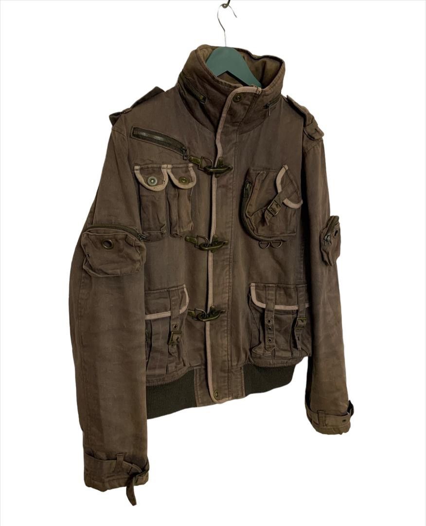 Japanese Brand Washed Stunning Cargo Combat Faded Jacket Size US M / EU 48-50 / 2 - 3 Thumbnail