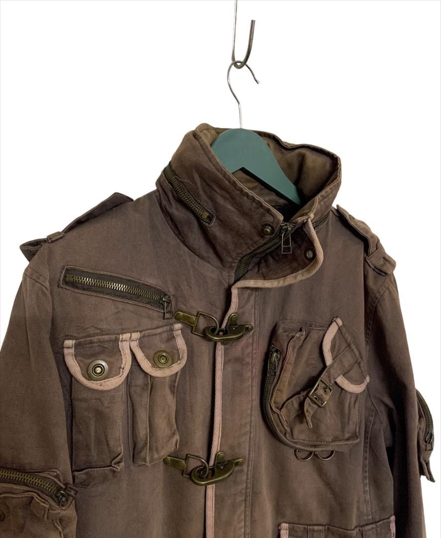 Japanese Brand Washed Stunning Cargo Combat Faded Jacket Size US M / EU 48-50 / 2 - 4 Thumbnail