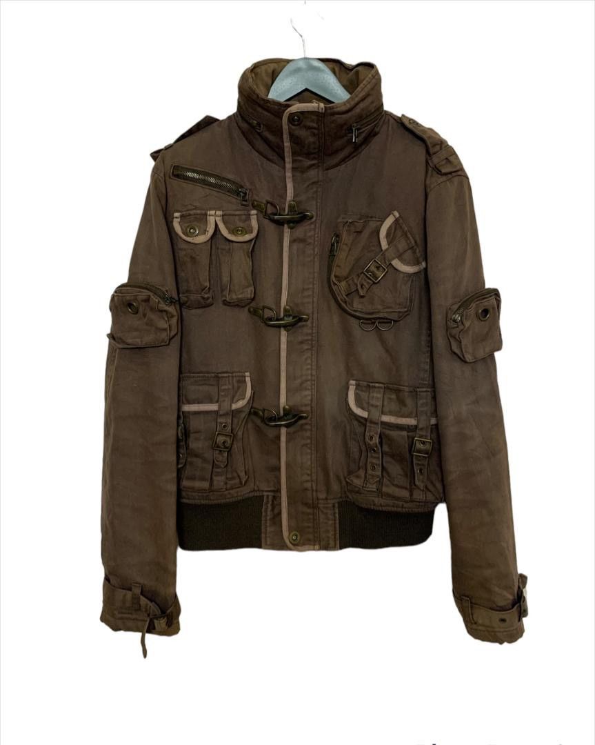 Japanese Brand Washed Stunning Cargo Combat Faded Jacket Size US M / EU 48-50 / 2 - 1 Thumbnail
