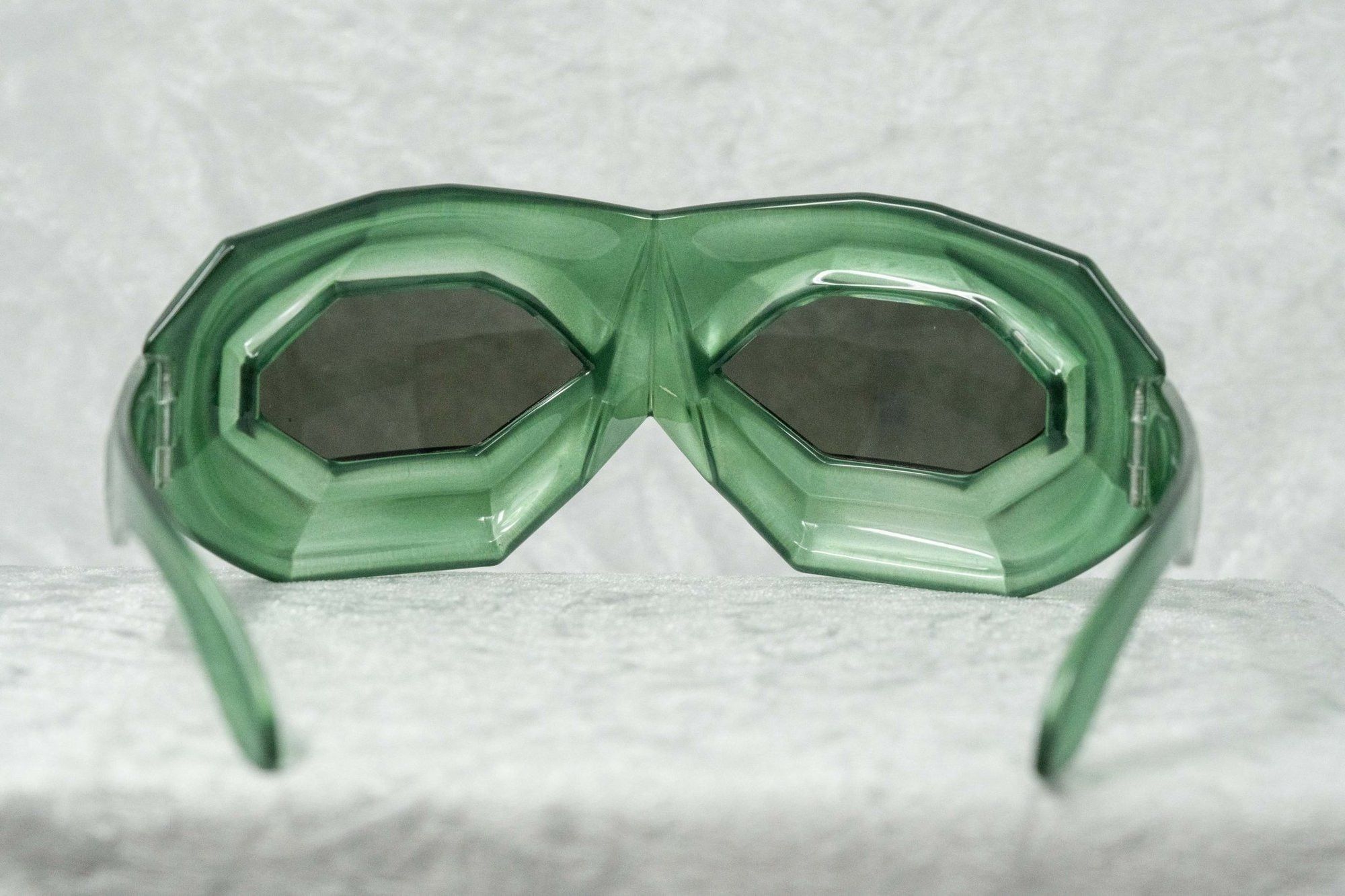 Linda Farrow WVD x Linda Farrow Crystal Diamond Mask Sunglasses Green Size ONE SIZE - 3 Thumbnail