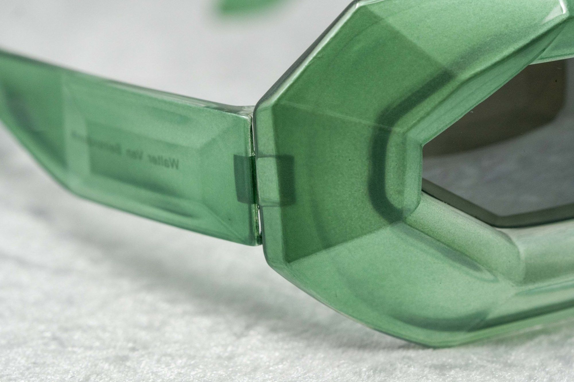 Linda Farrow WVD x Linda Farrow Crystal Diamond Mask Sunglasses Green Size ONE SIZE - 6 Thumbnail