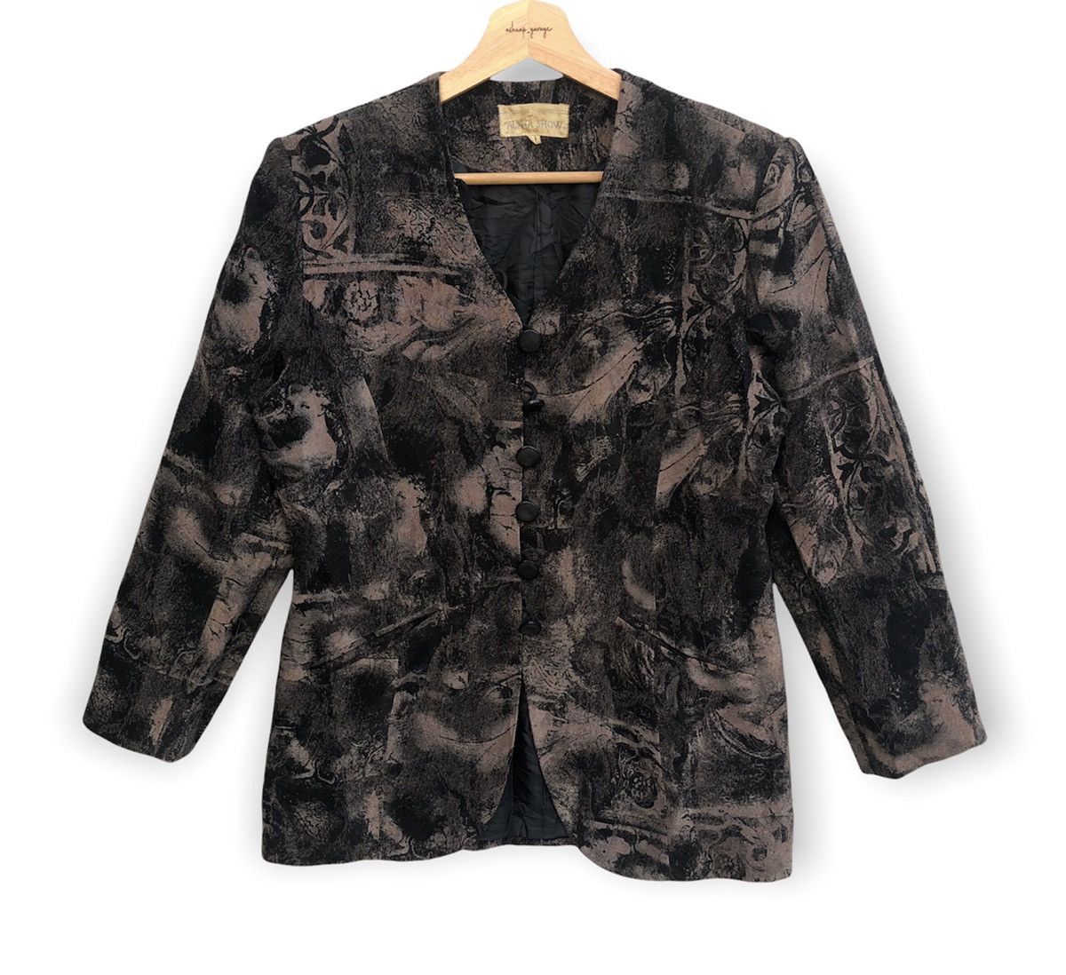 Vintage Alpha Show Full-printed Design Light Jacket