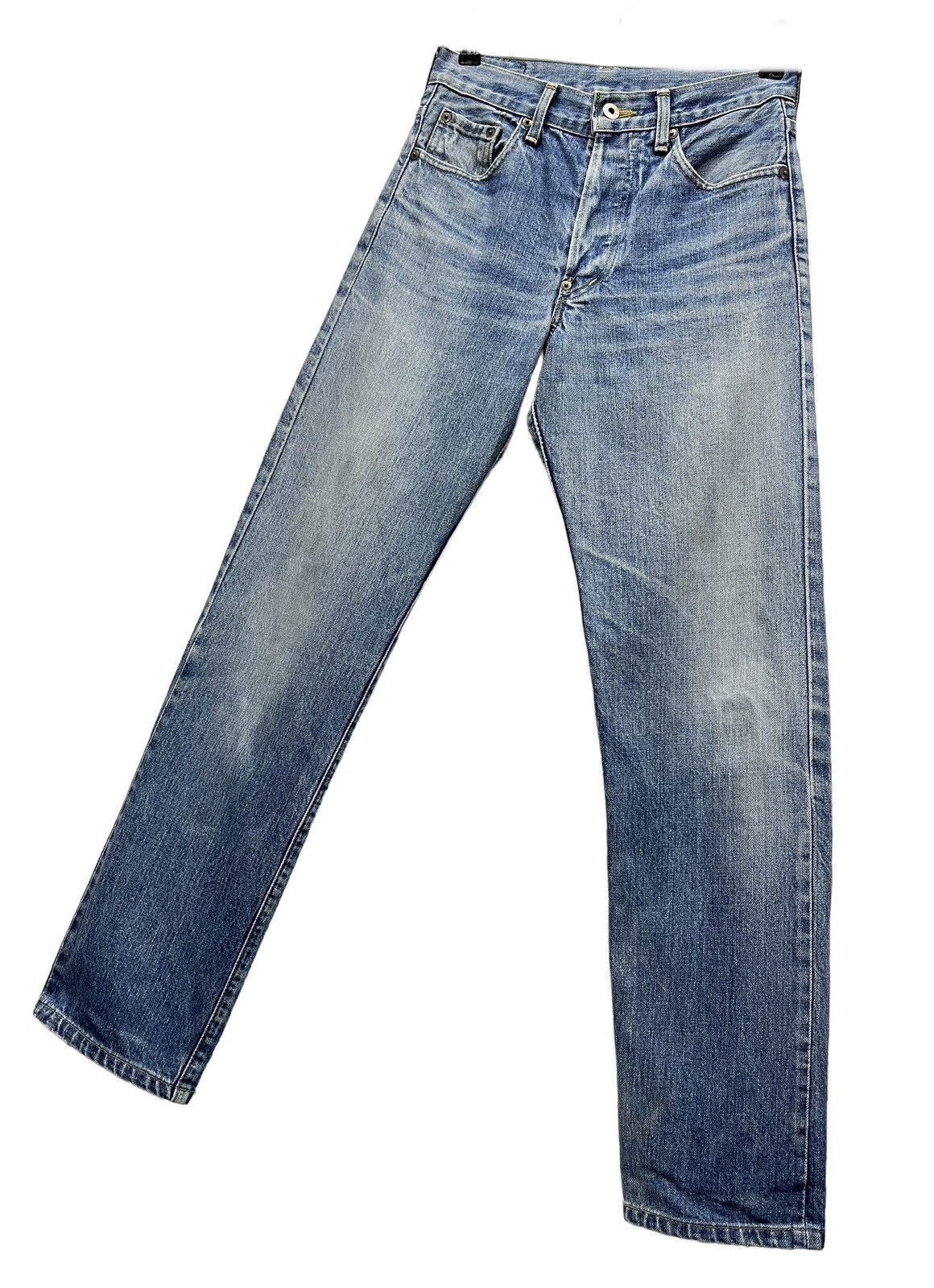 Levi's Vintage Clothing Vintage LEVI’S 701xx Big E Buckle Back Selvedge Denim Japan Size US 27 - 1 Thumbnail