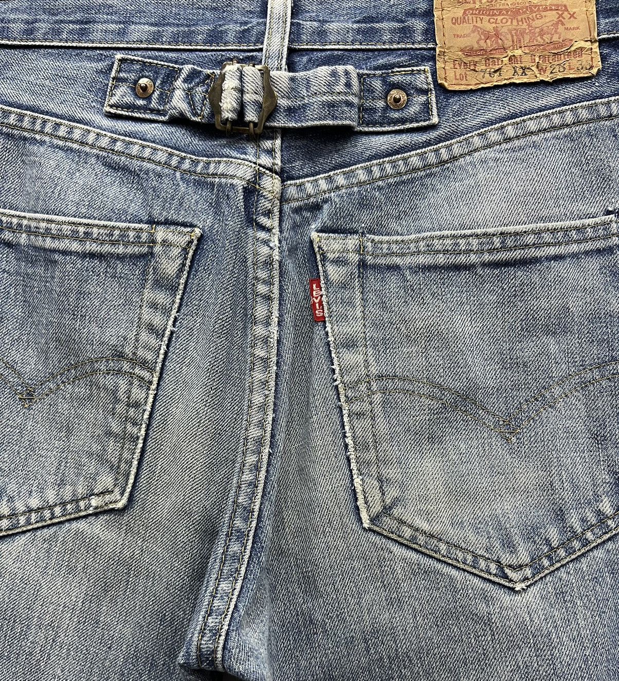 Levi's Vintage Clothing Vintage LEVI’S 701xx Big E Buckle Back Selvedge Denim Japan Size US 27 - 8 Thumbnail