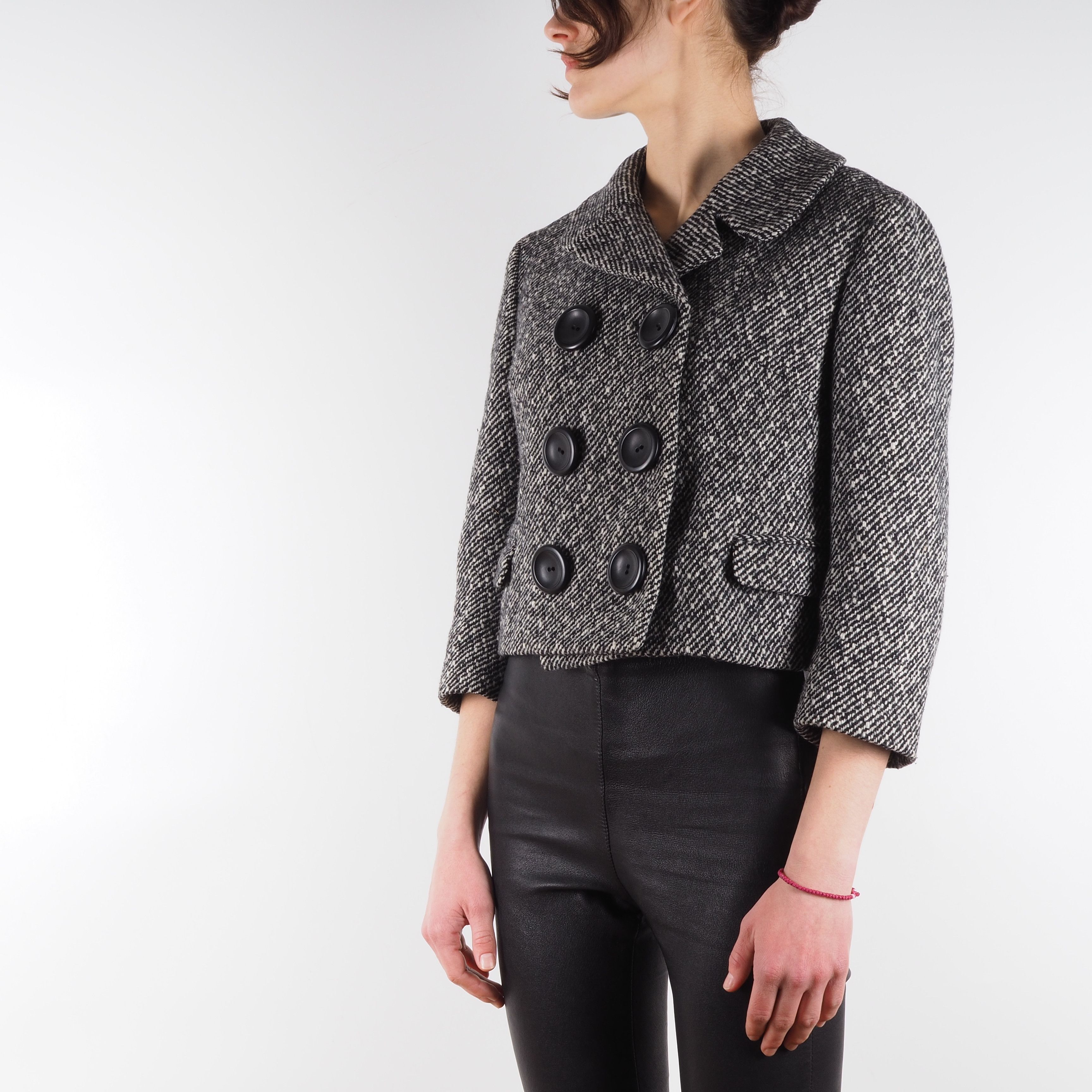 Dolce & Gabbana × Vintage Dolce&Gabbana Vintage Tweed Cropped Jacket Size M / US 6-8 / IT 42-44 - 3 Thumbnail