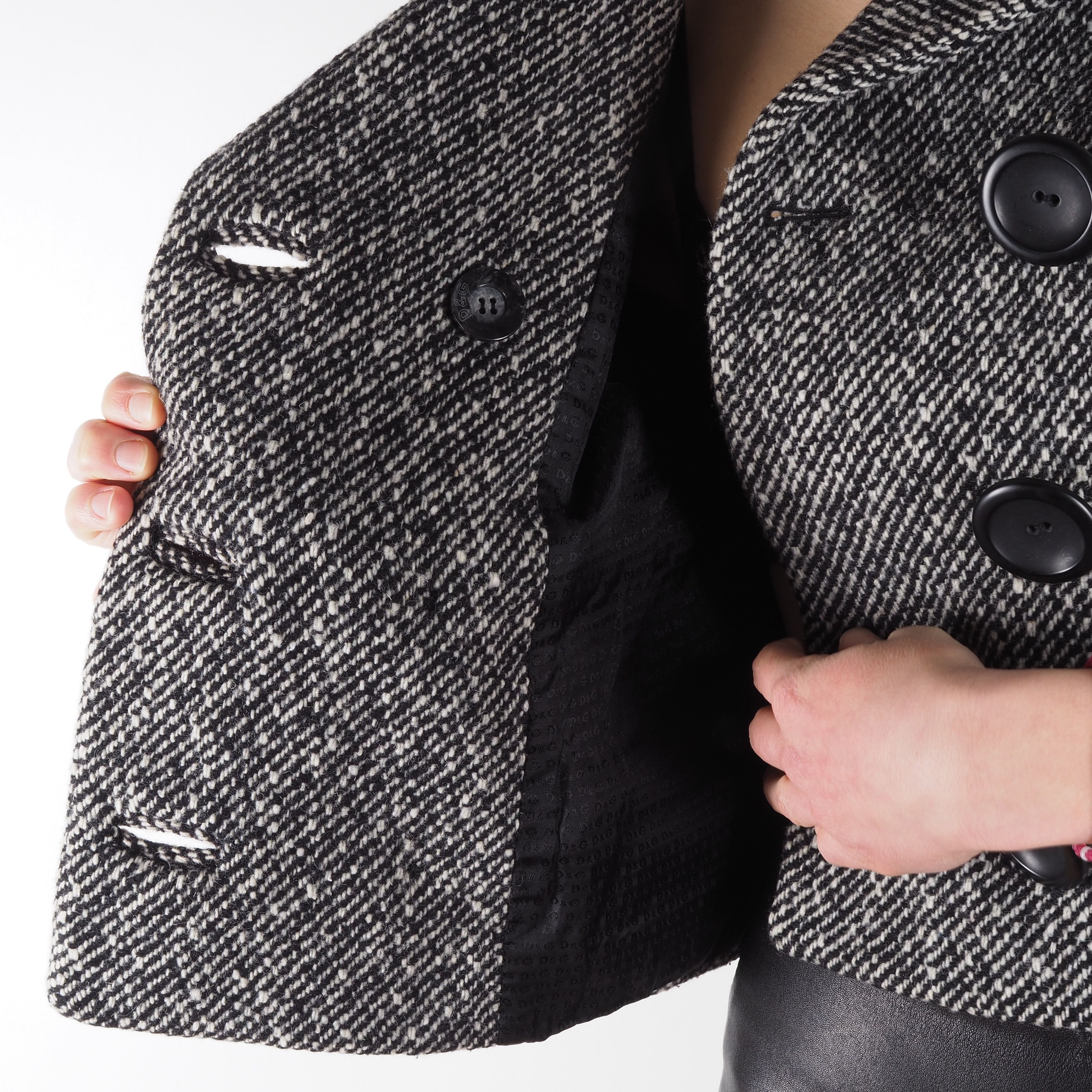 Dolce & Gabbana × Vintage Dolce&Gabbana Vintage Tweed Cropped Jacket Size M / US 6-8 / IT 42-44 - 5 Thumbnail