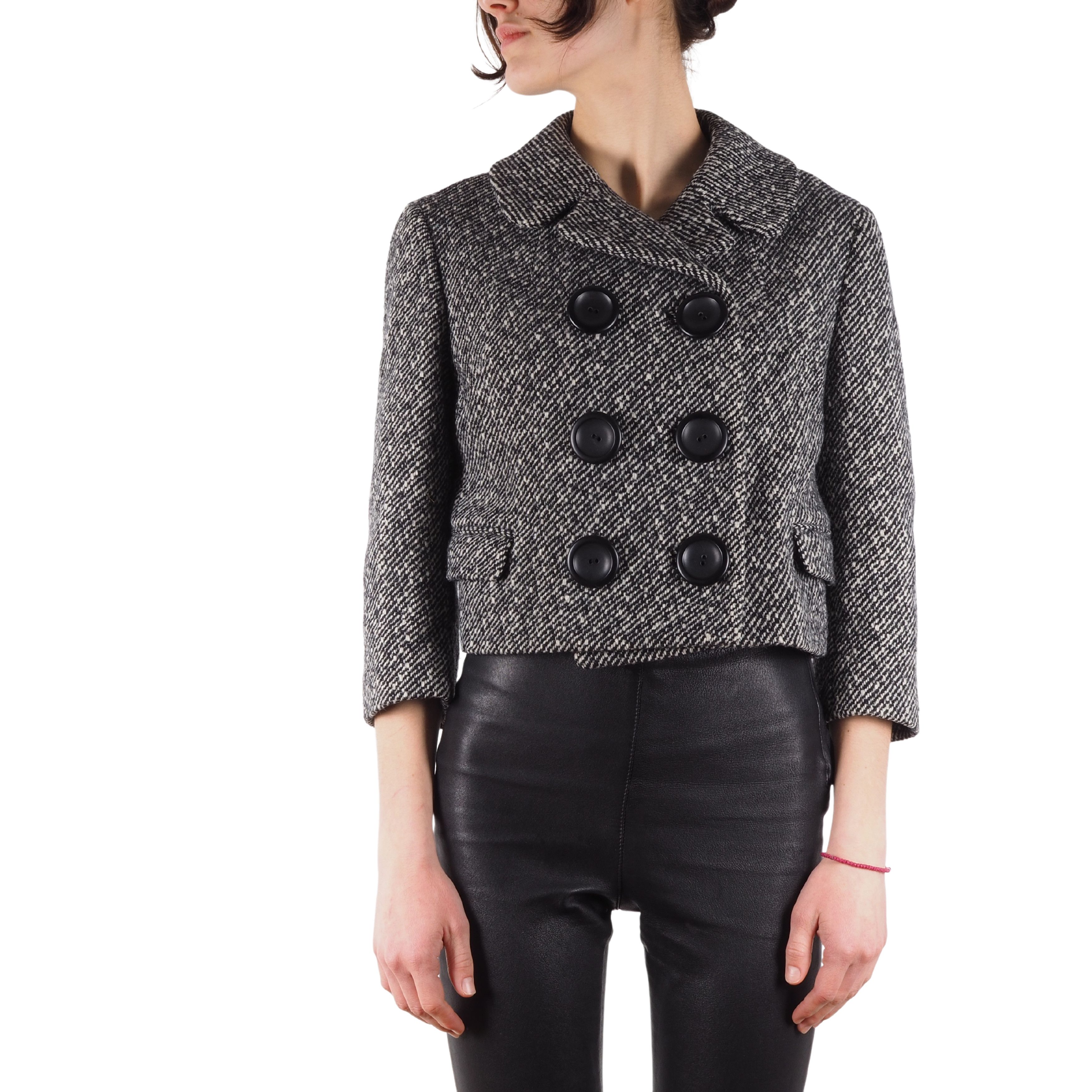 Dolce & Gabbana × Vintage Dolce&Gabbana Vintage Tweed Cropped Jacket Size M / US 6-8 / IT 42-44 - 1 Thumbnail