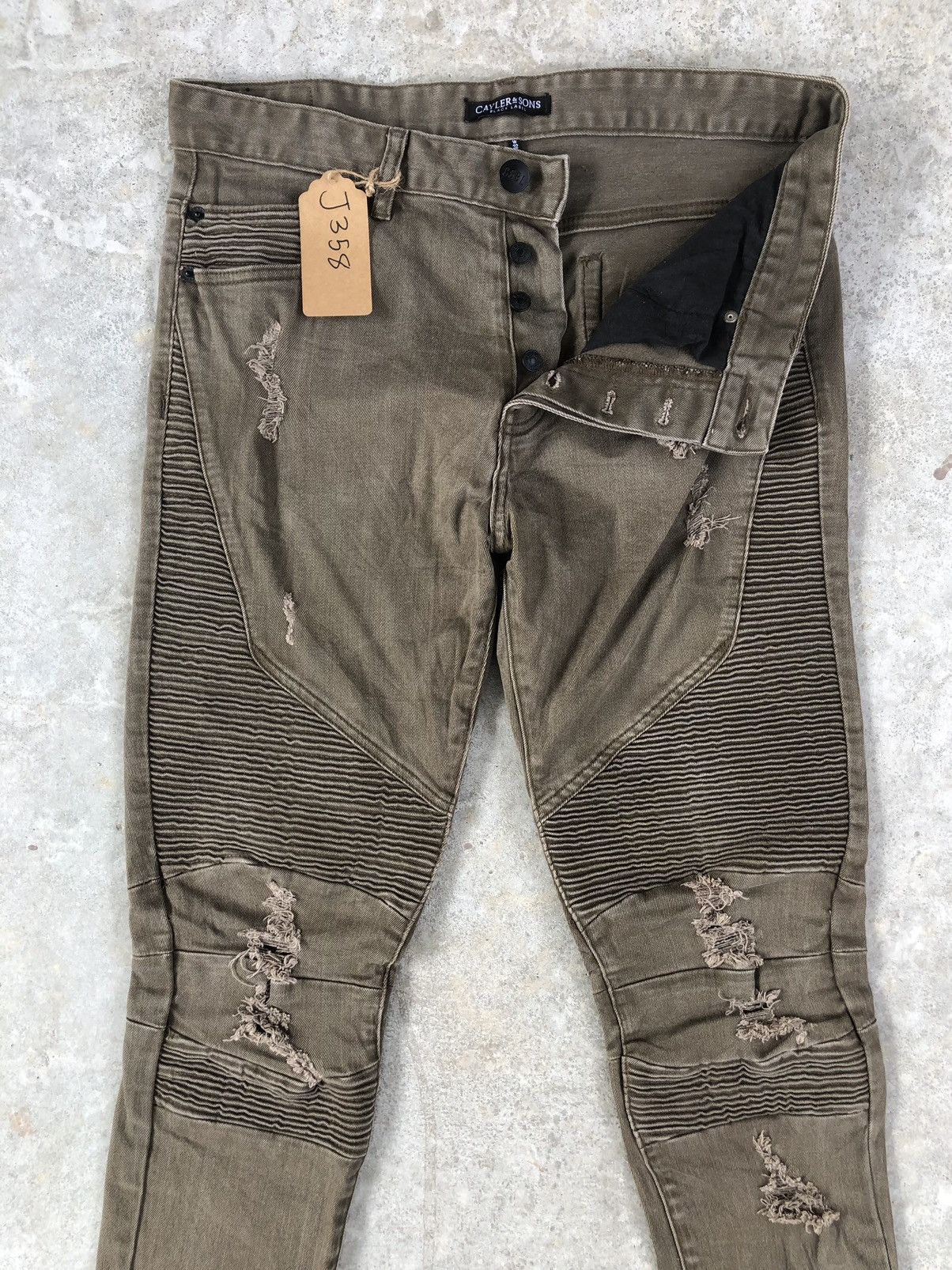 Who Decides War Japanese CSBL Distressed Jeans Biker Jeans Size US 33 - 3 Thumbnail