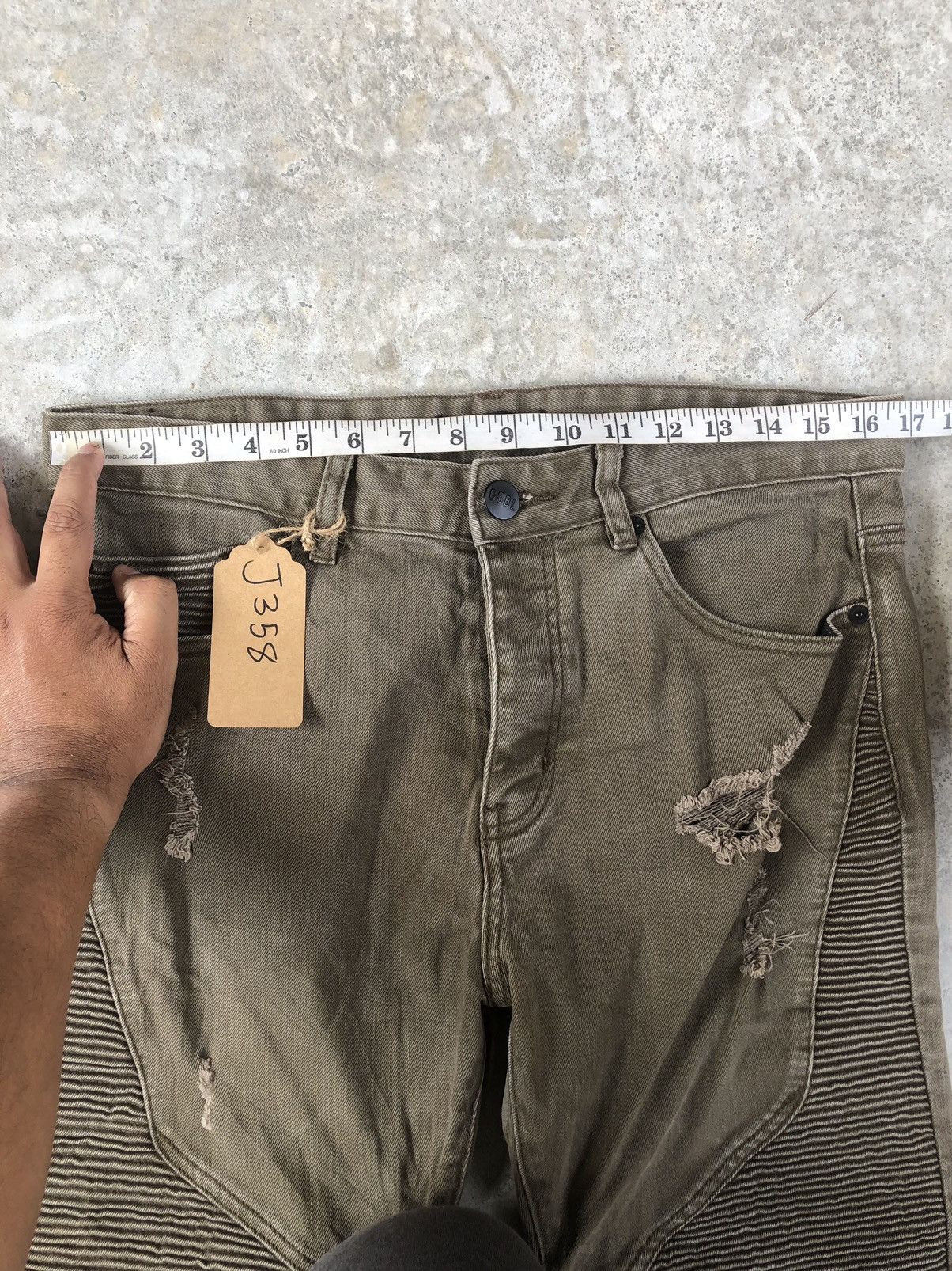 Who Decides War Japanese CSBL Distressed Jeans Biker Jeans Size US 33 - 15 Thumbnail