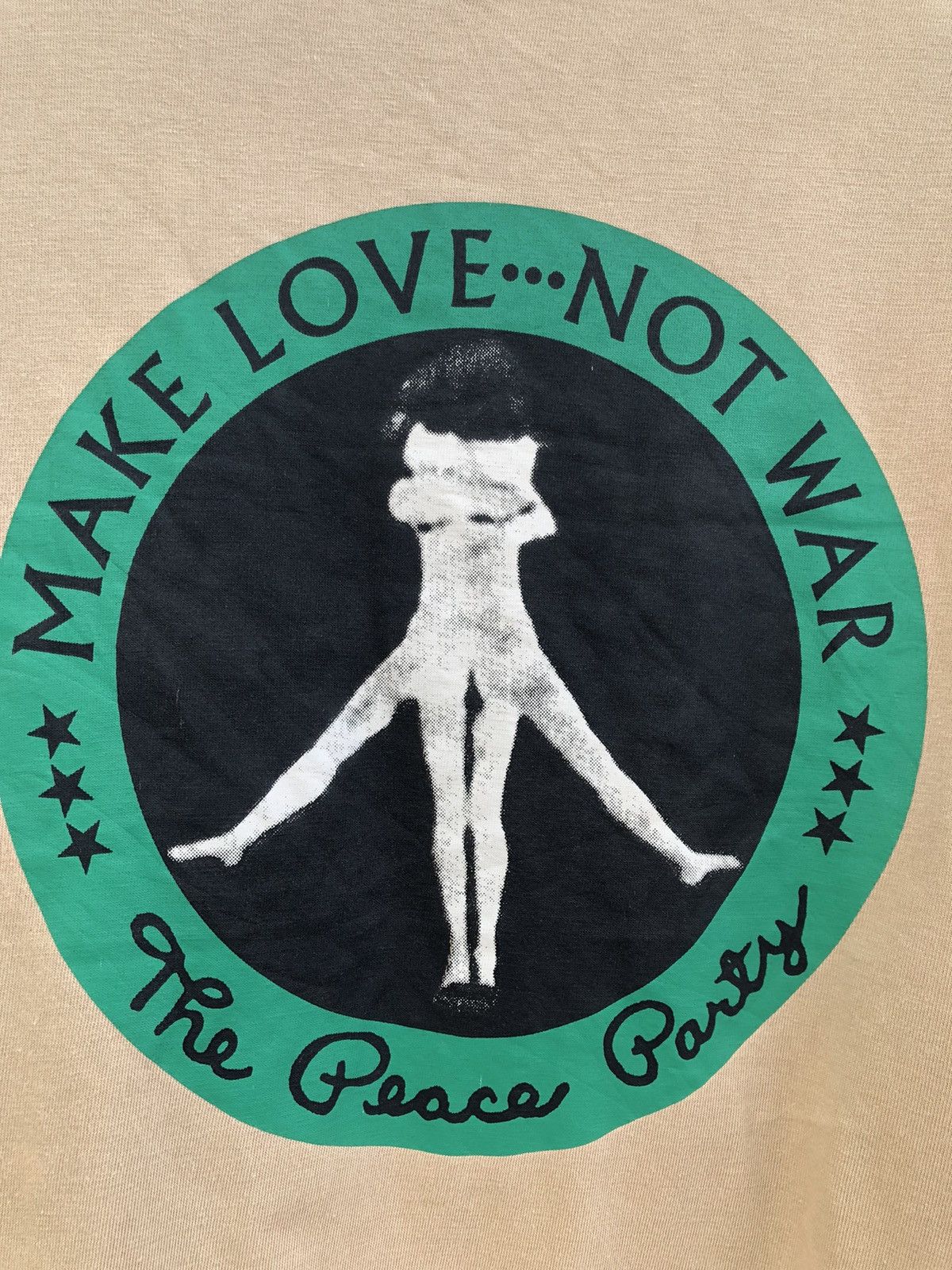 Vintage Y2K MAKE LOVE NOT WAR Pornstar Porn Art