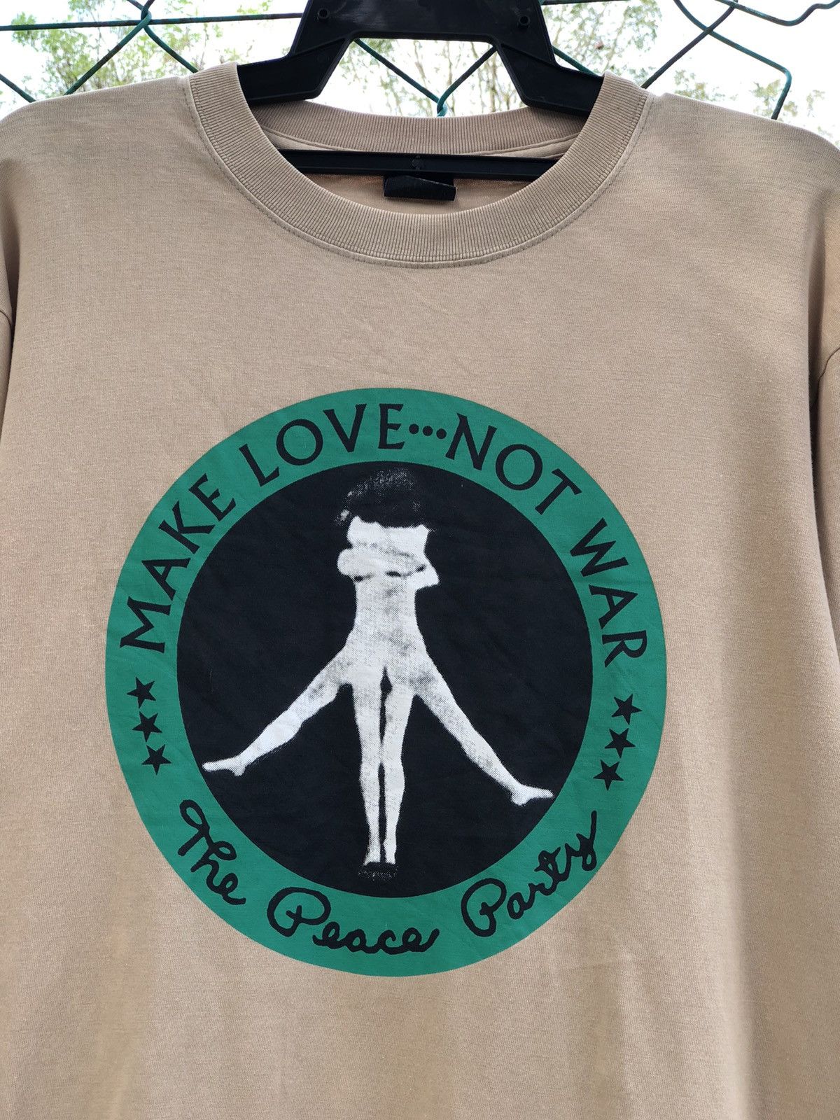 Vintage Y2K MAKE LOVE NOT WAR Pornstar Porn Art