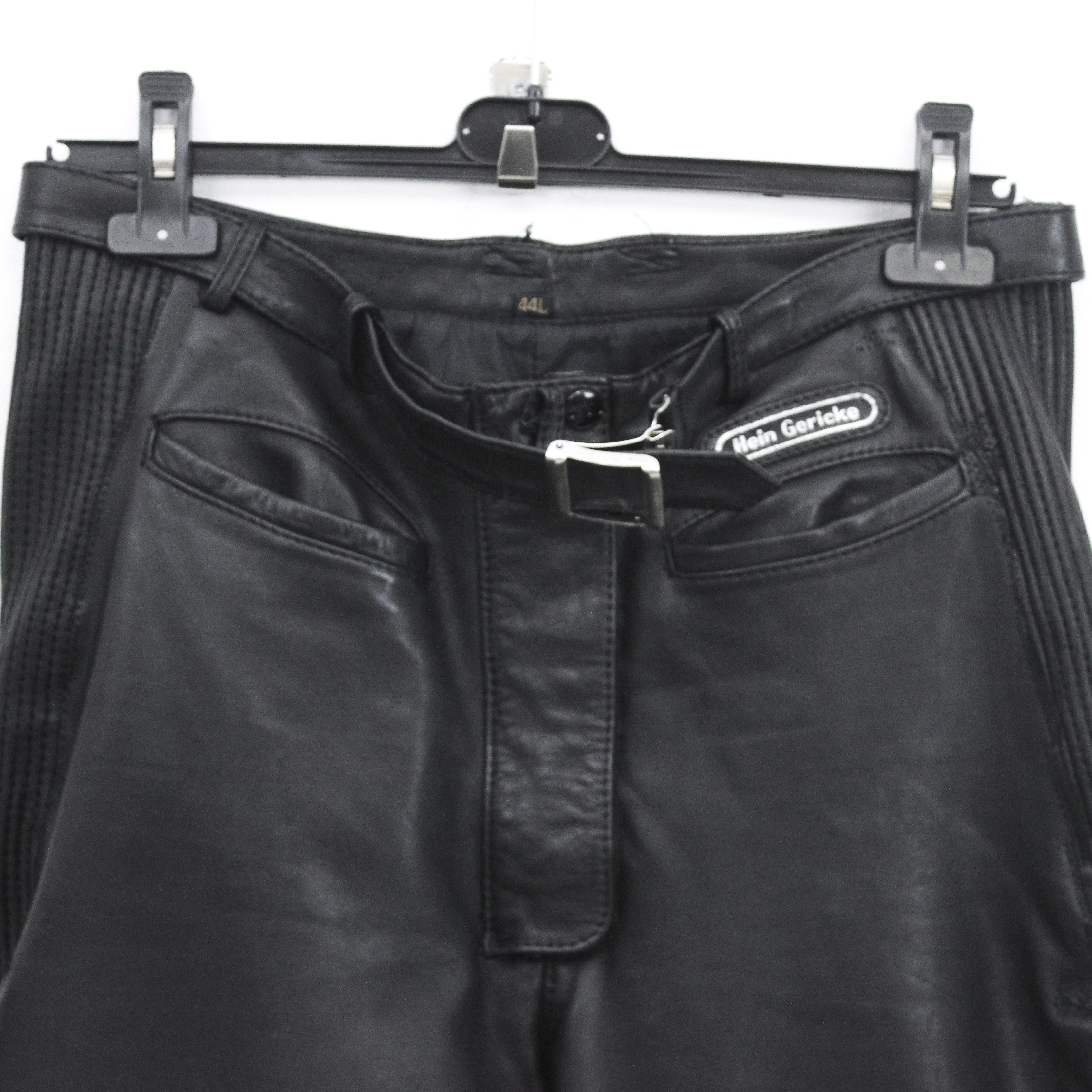 Hein Gericke × Leather Womens UK 16 Leather Motorcycle Pants EU 44L Biker Trousers Size 33" - 2 Thumbnail