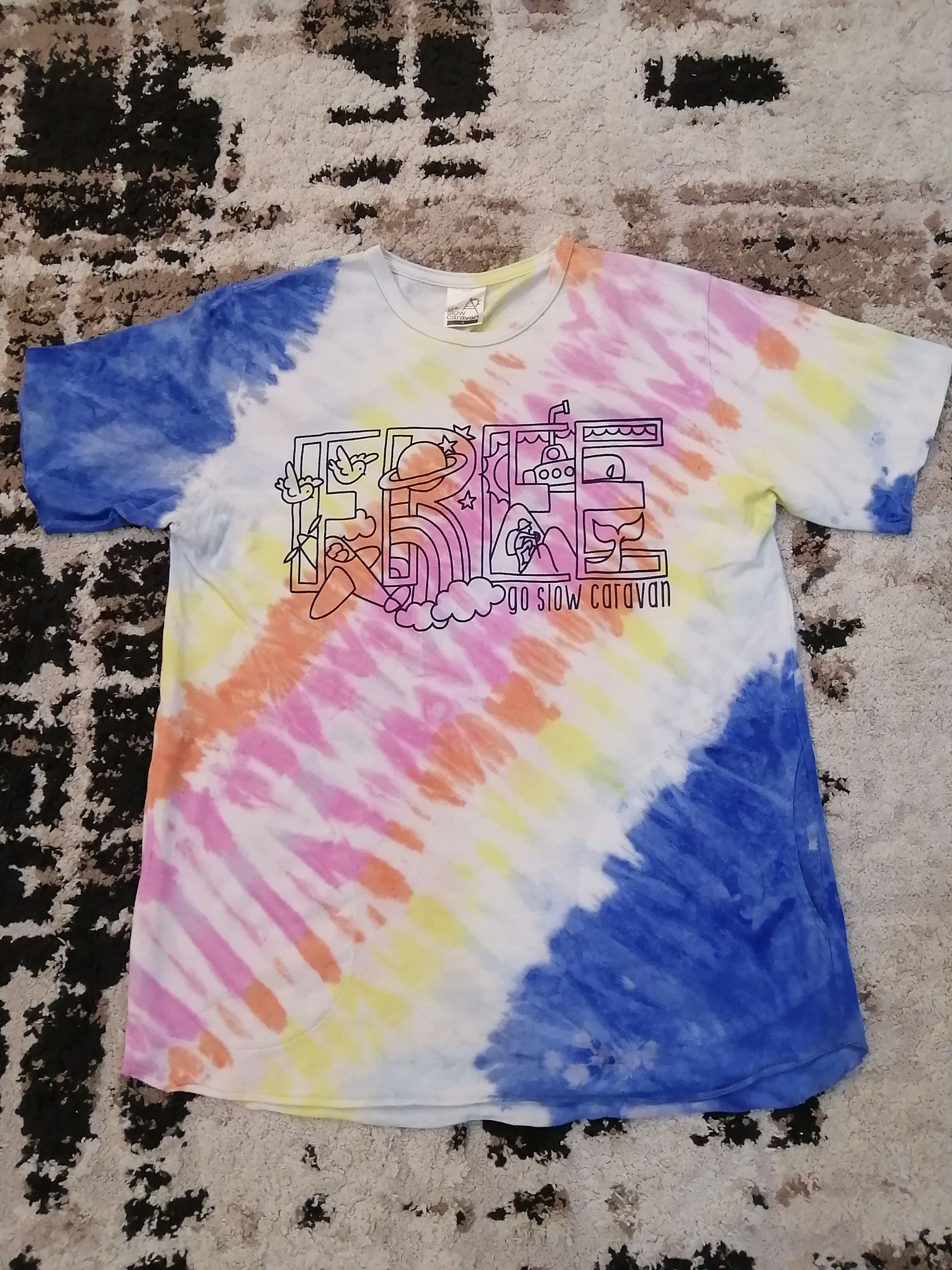 go slow caravan Go slow Caravan Tie Dye Tshirt Size US M / EU 48-50 / 2 - 10 Thumbnail