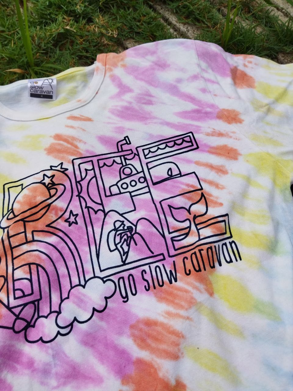 go slow caravan Go slow Caravan Tie Dye Tshirt Size US M / EU 48-50 / 2 - 5 Thumbnail