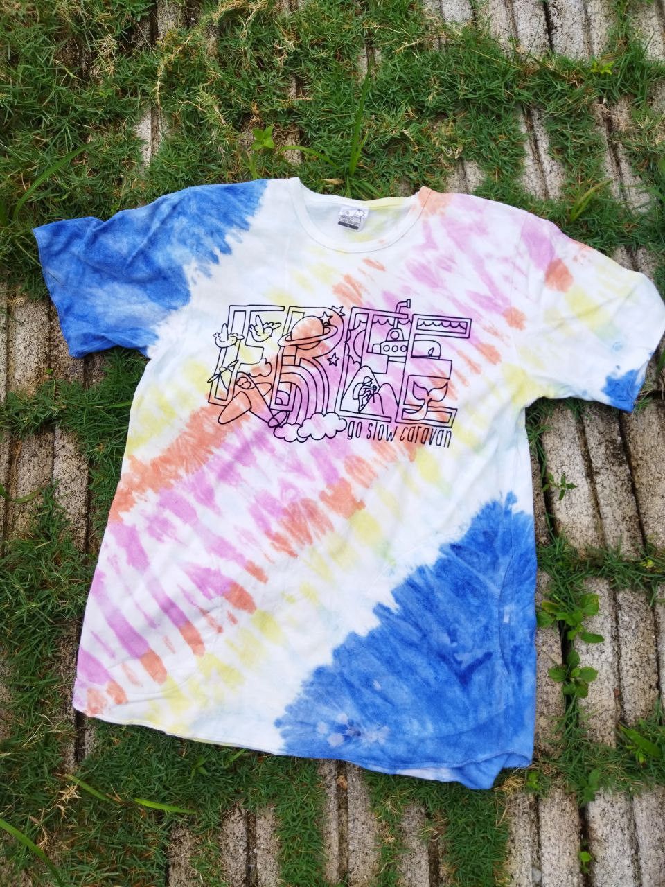 go slow caravan Go slow Caravan Tie Dye Tshirt Size US M / EU 48-50 / 2 - 1 Thumbnail