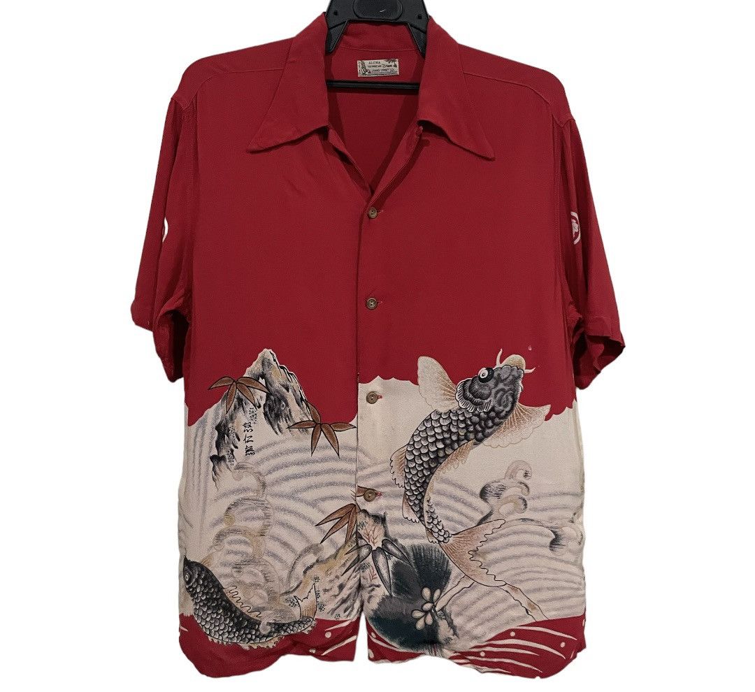 Denime 💥Denime Flying Sugoi Fish Japan Traditional Art Shirts Size US M / EU 48-50 / 2 - 9 Thumbnail