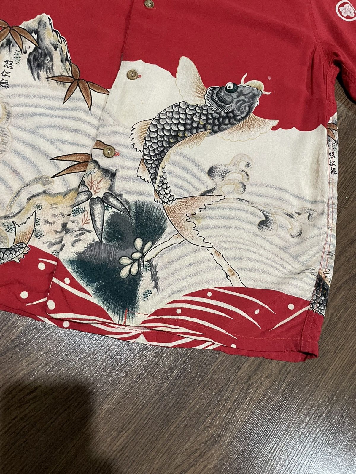 Denime 💥Denime Flying Sugoi Fish Japan Traditional Art Shirts Size US M / EU 48-50 / 2 - 12 Thumbnail